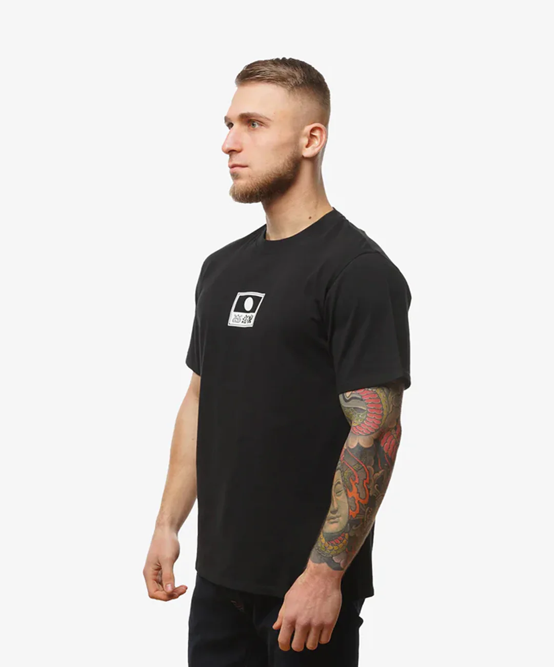 EDWIN | STAFF T-SHIRT { BLACK/WHITE - Image 2
