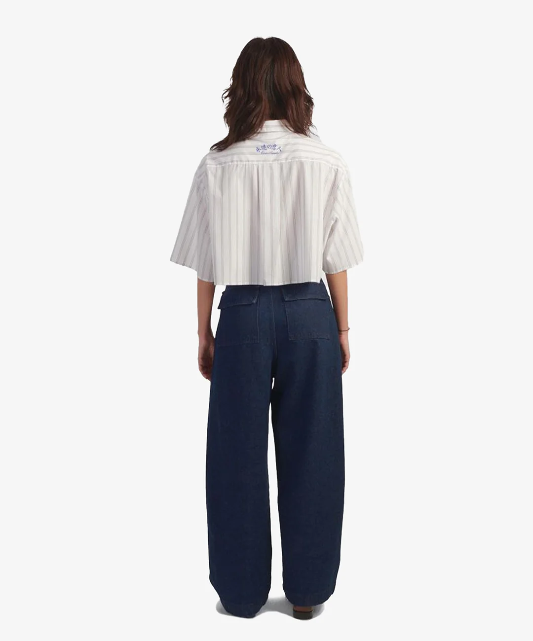 EDWIN | W' ALIX SHIRT SS { GREY/WHITE - Image 2