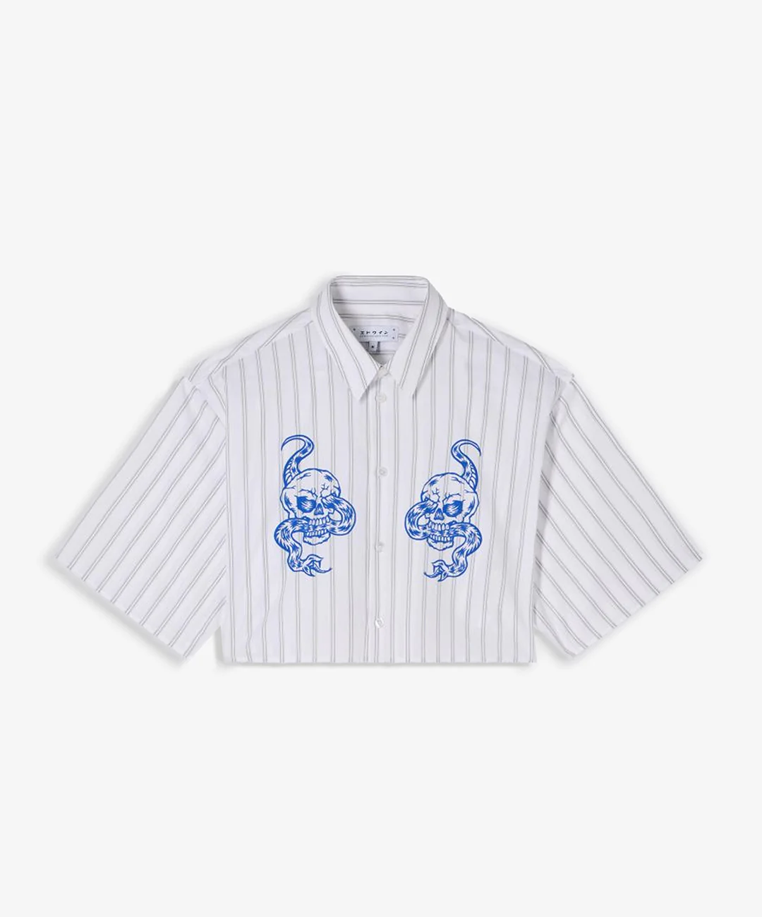 EDWIN | W' ALIX SHIRT SS { GREY/WHITE - Image 3