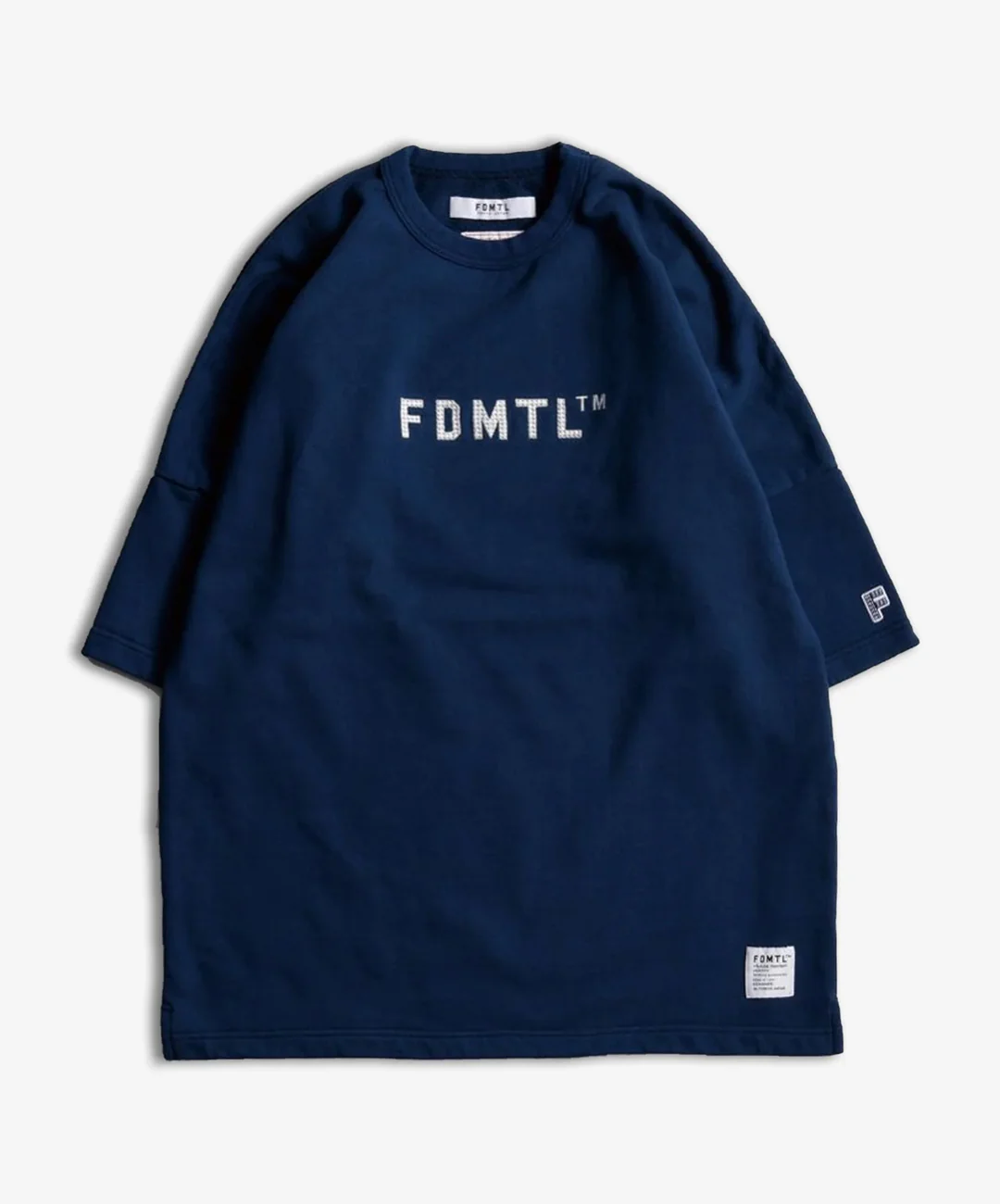 FDMTL | EMBROIDERY LOGO SWEAT TEE { BLUE