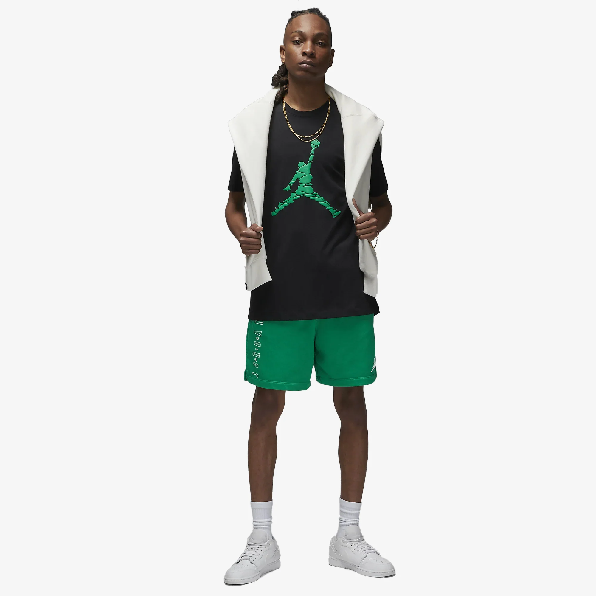 Jordan | ESSENTIALS { BLACK/LUCKY GREEN - Image 6