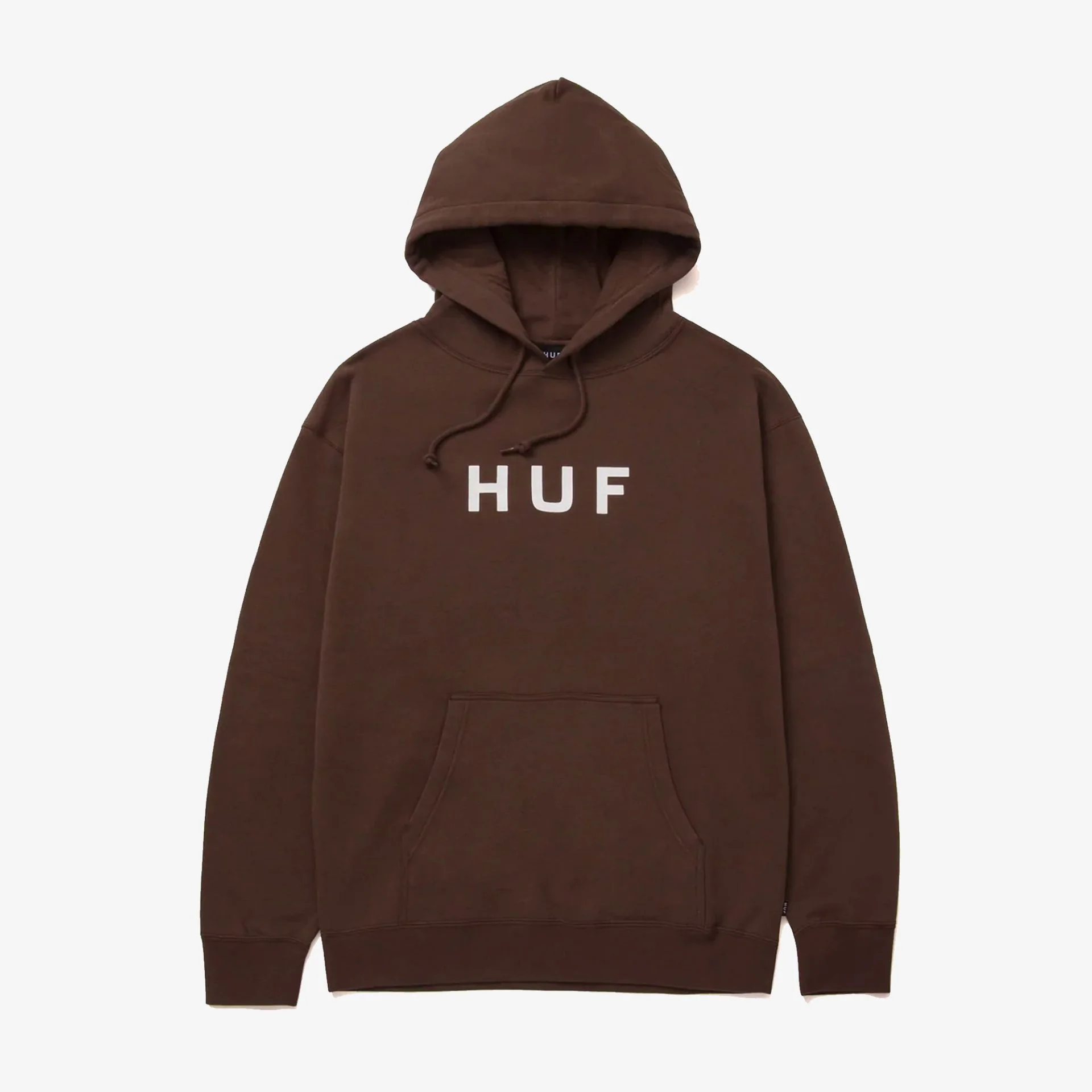 HUF | ESSENTIALS OG LOGO HOODIE { CHOCOLATE