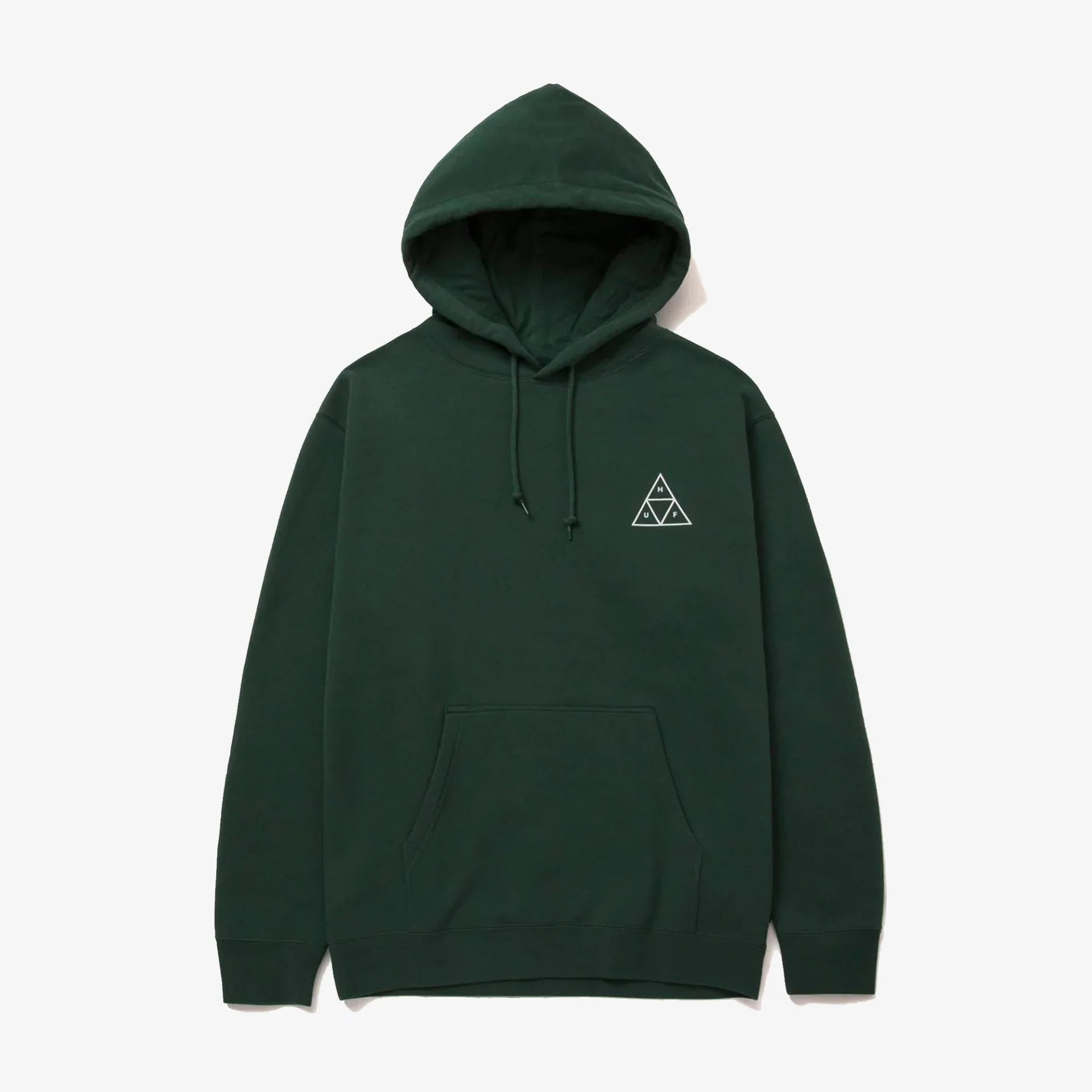 HUF | ESSENTIALS TT HOODIE  { FOREST GREEN