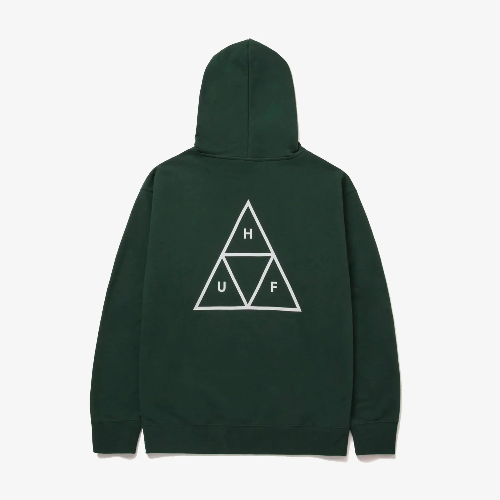 HUF | ESSENTIALS TT HOODIE  { FOREST GREEN - Image 2
