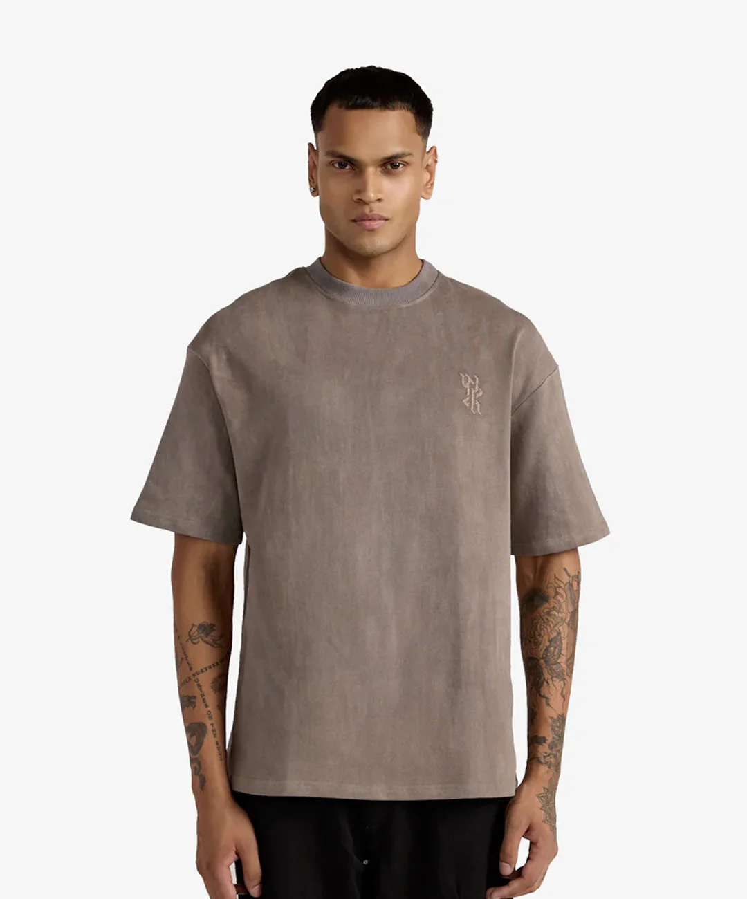 F A R A K | BASICS GREY BAGRU T-SHIRT { GREY