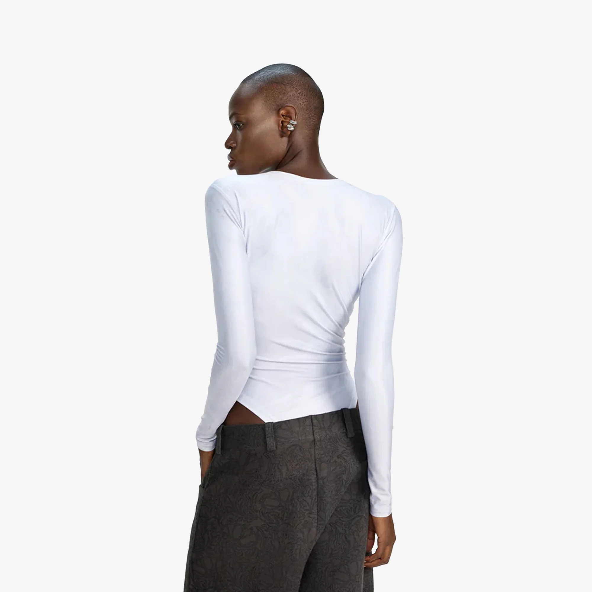 F A R A K | BASICS WOMEN BODYSUIT { WHITE - Image 3