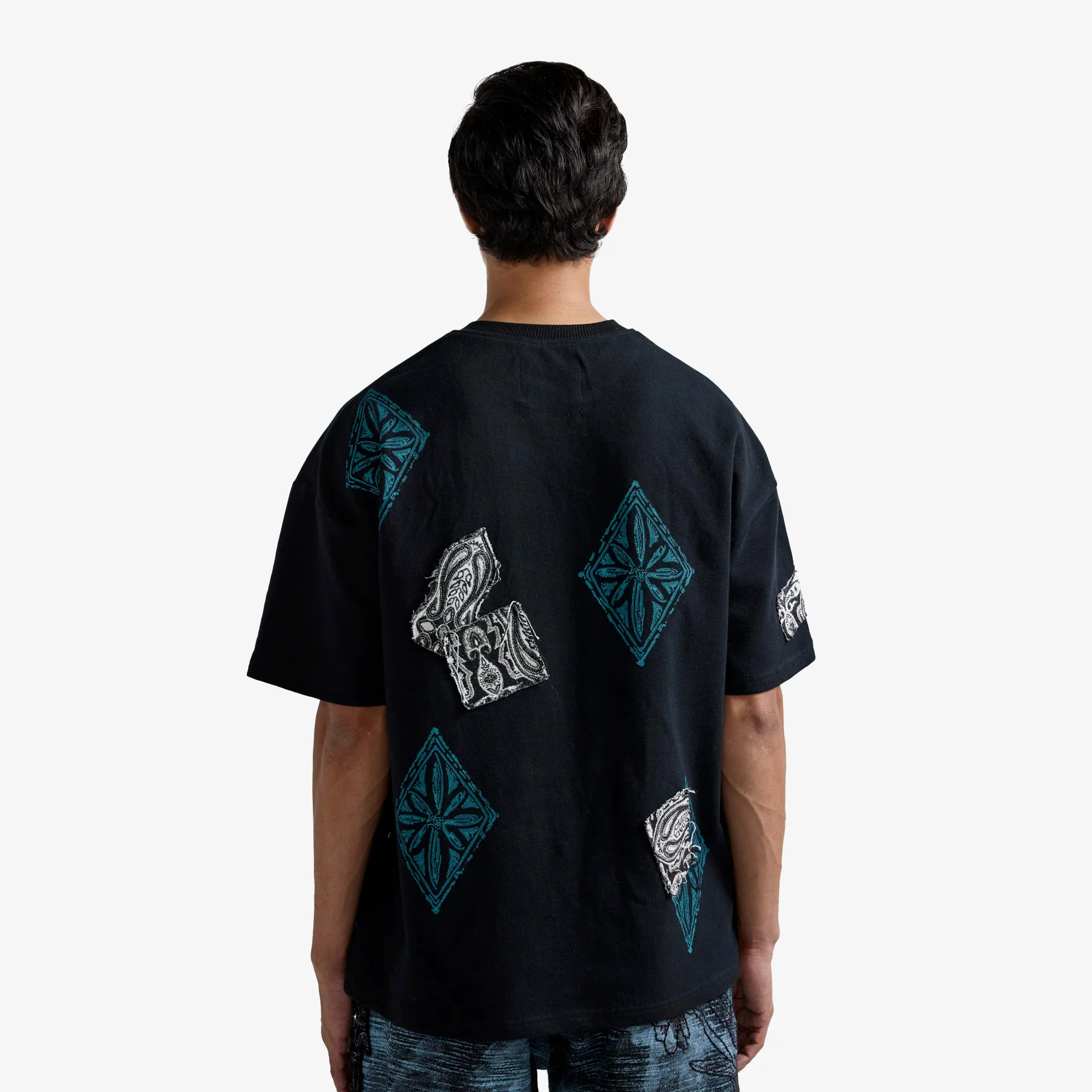 F A R A K | BLACK BLOCK PRINT T-SHIT { BLACK - Image 2