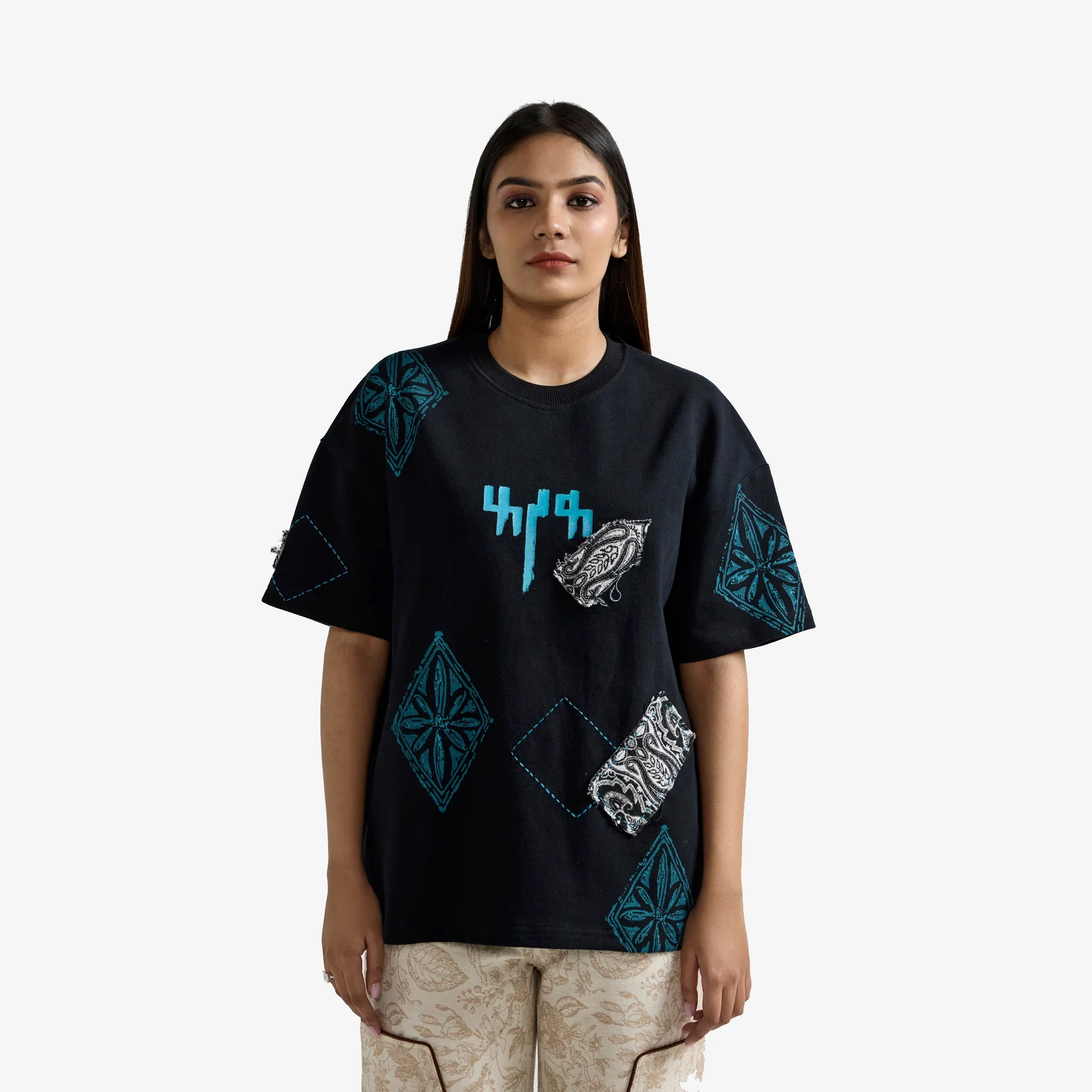 F A R A K | BLACK BLOCK PRINT T-SHIT { BLACK - Image 6