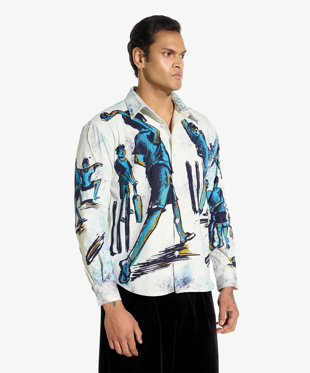 F A R A K | GULLY SHIRT 3.0 { WHITE/BLUE - Image 3