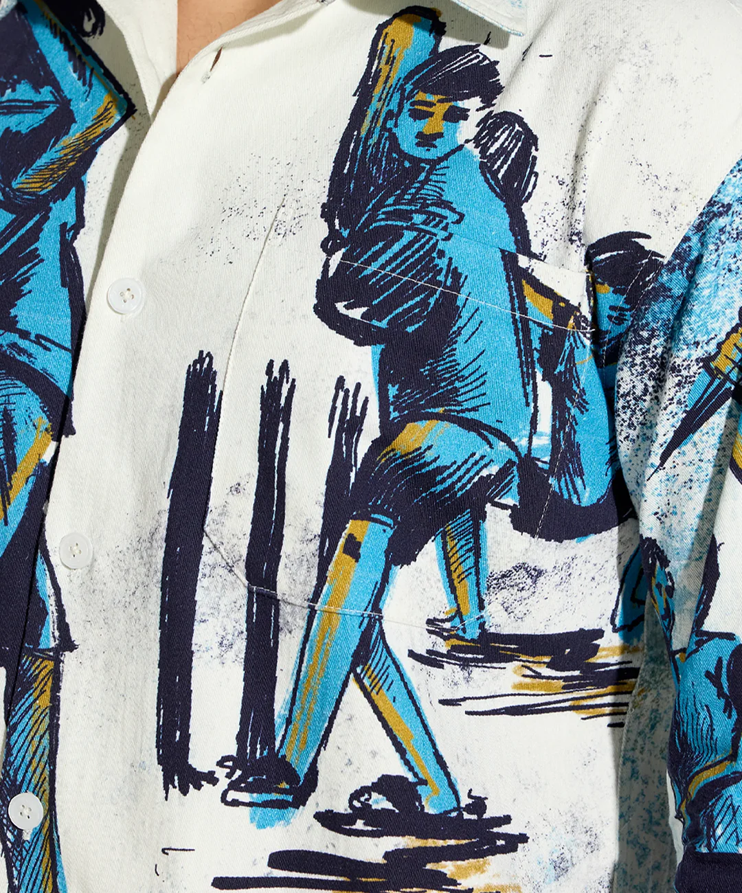 F A R A K | GULLY SHIRT 3.0 { WHITE/BLUE - Image 4
