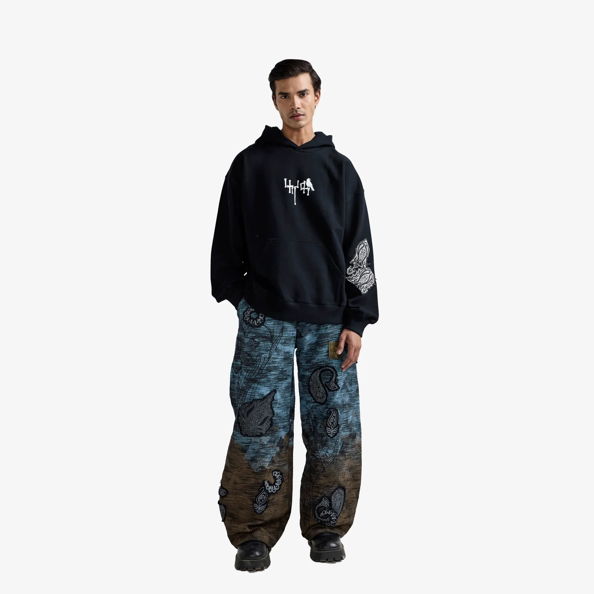 F A R A K | NAADAN PARINDEY HOODIE { BLACK - Image 6