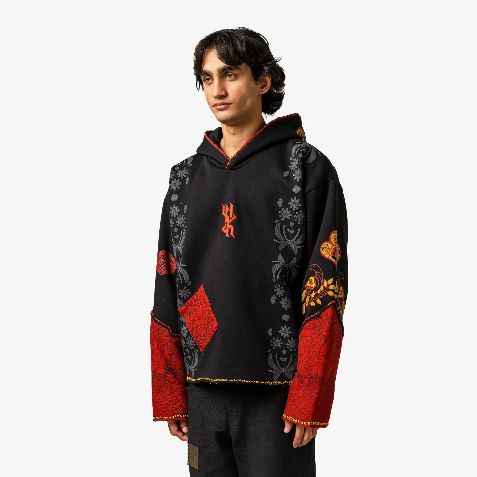 F A R A K | REBELLION HANDMADE HOODIE { BLACK - Image 5