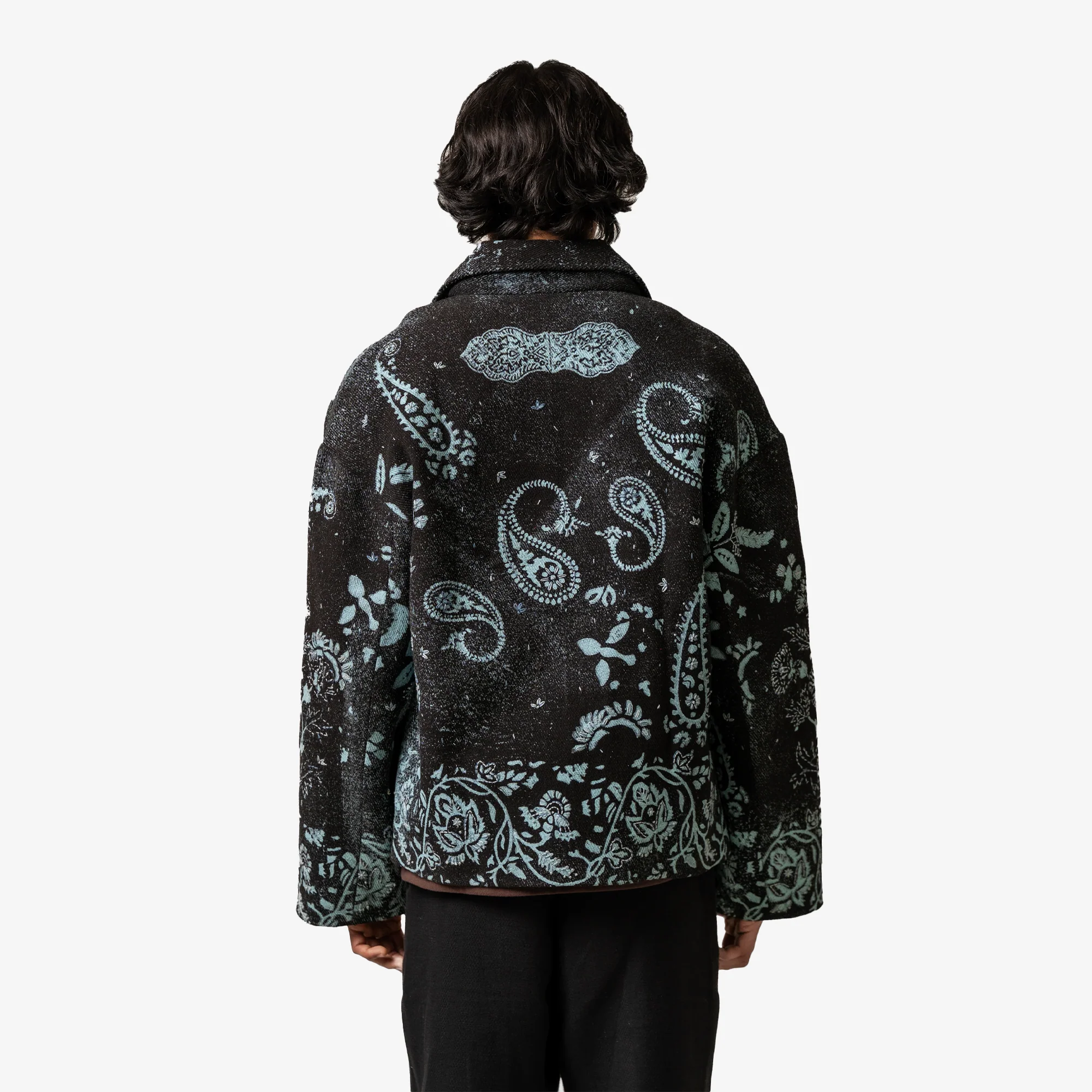 F A R A K | SAPPHIRE HANDMADE JACKET { BLACK - Image 2