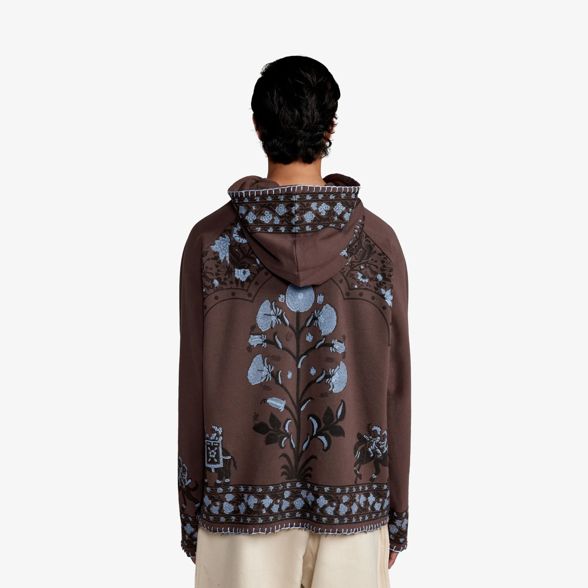 F A R A K | WALLS OF RAJASTHAN 3.0 HOODIE { GREY - Image 2