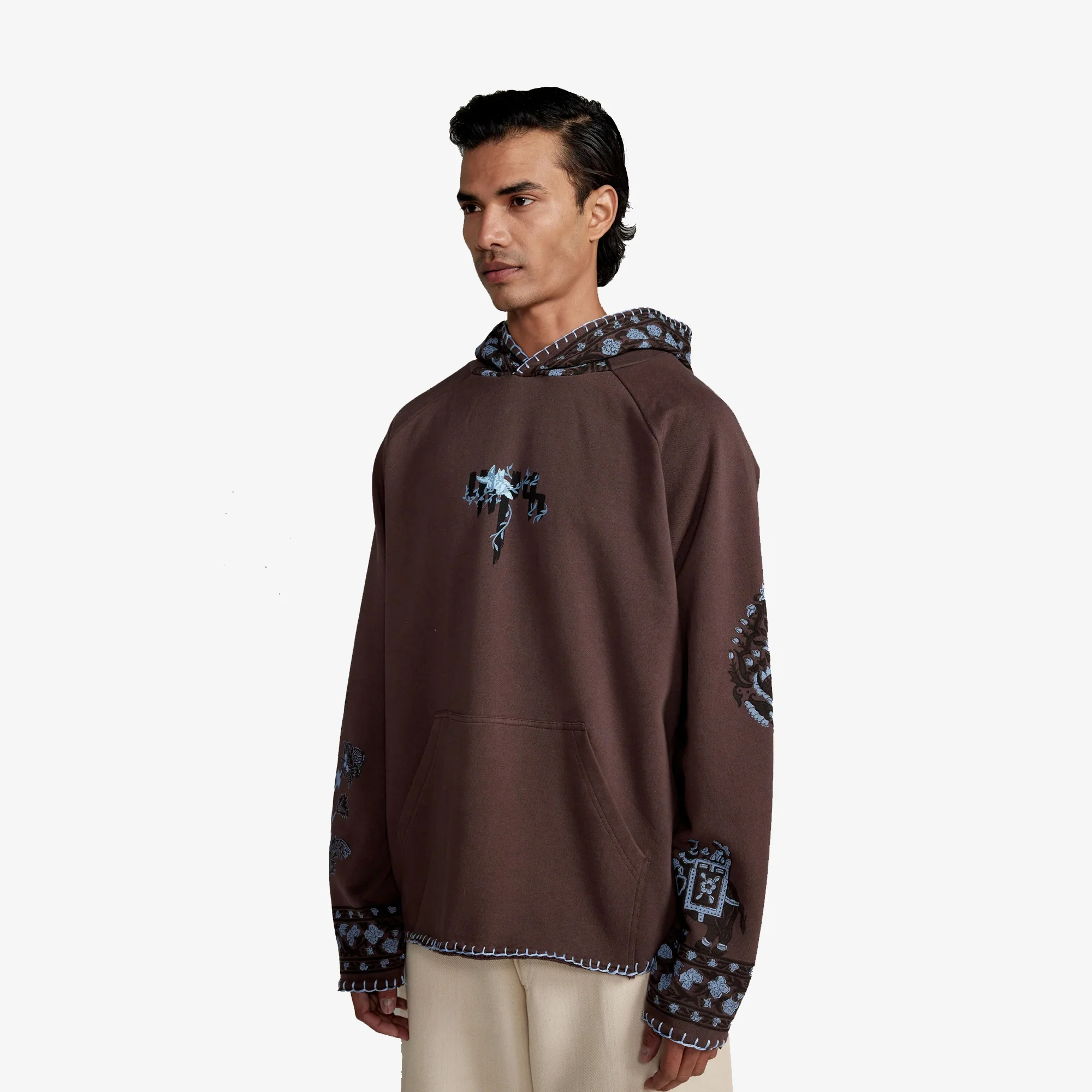 F A R A K | WALLS OF RAJASTHAN 3.0 HOODIE { GREY - Image 3