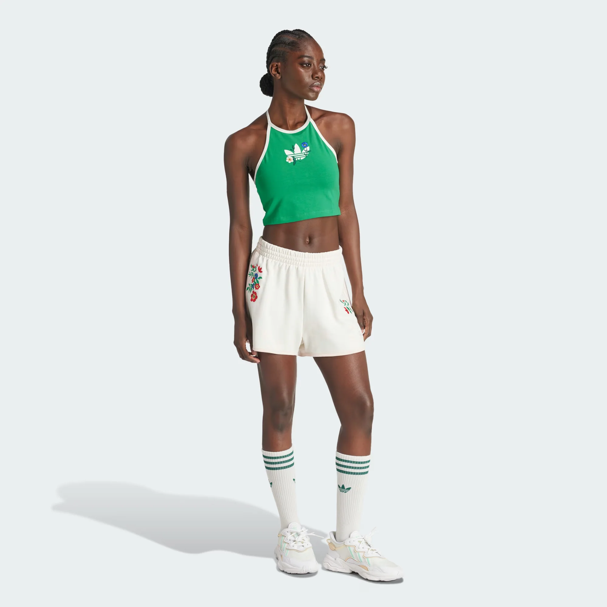 Adidas Originals | FASHION GRAPHICS FLORAL SHORTS { CLOUD WHITE - Image 6
