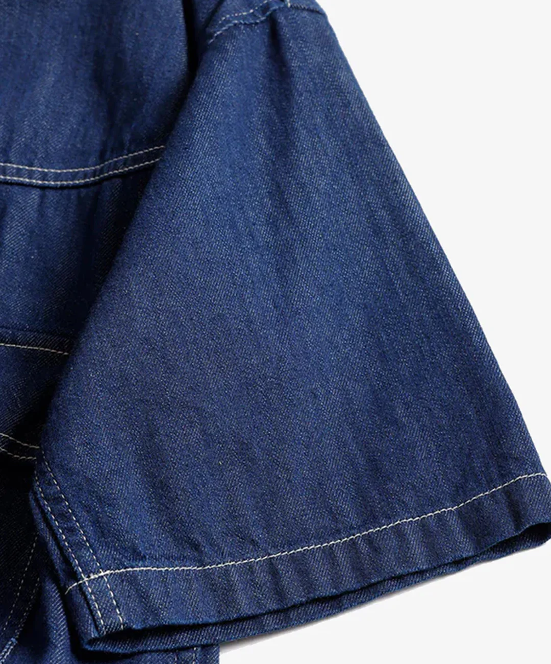 FDMTL | DENIM 2ND S/S SHIRT RINSE { INDIGO - Image 6