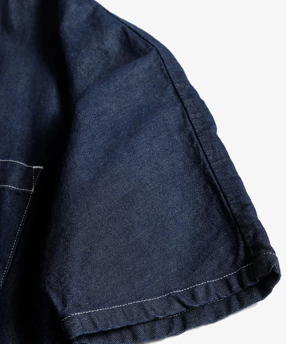 FDMTL | DENIM HAORI S/S SHIRT RINSE { INDIGO - Image 5