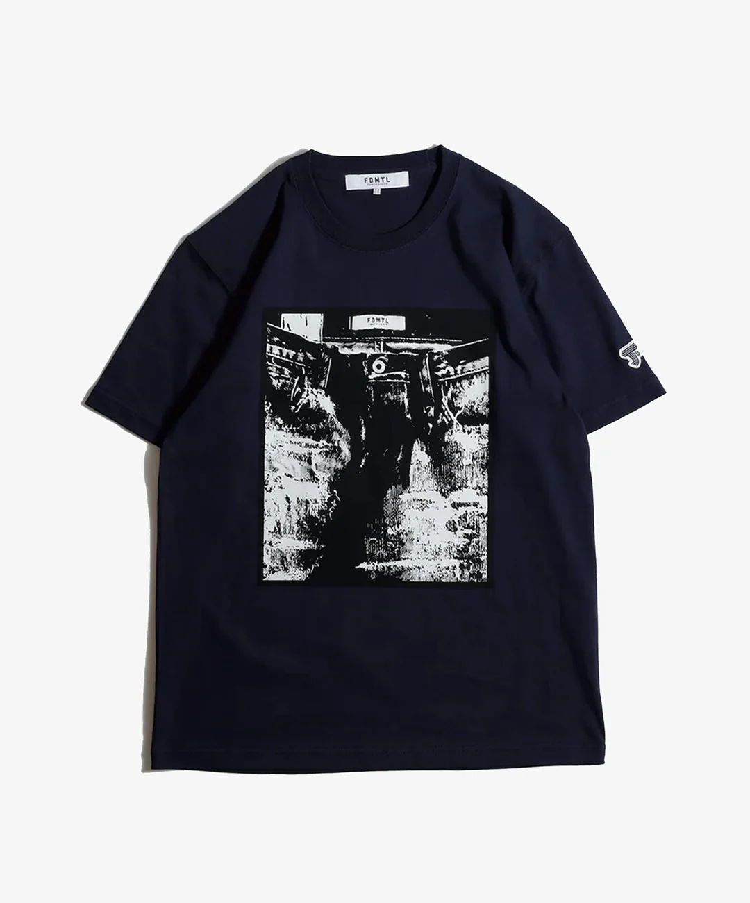 FDMTL | DENIM PRINT TEE { NAVY