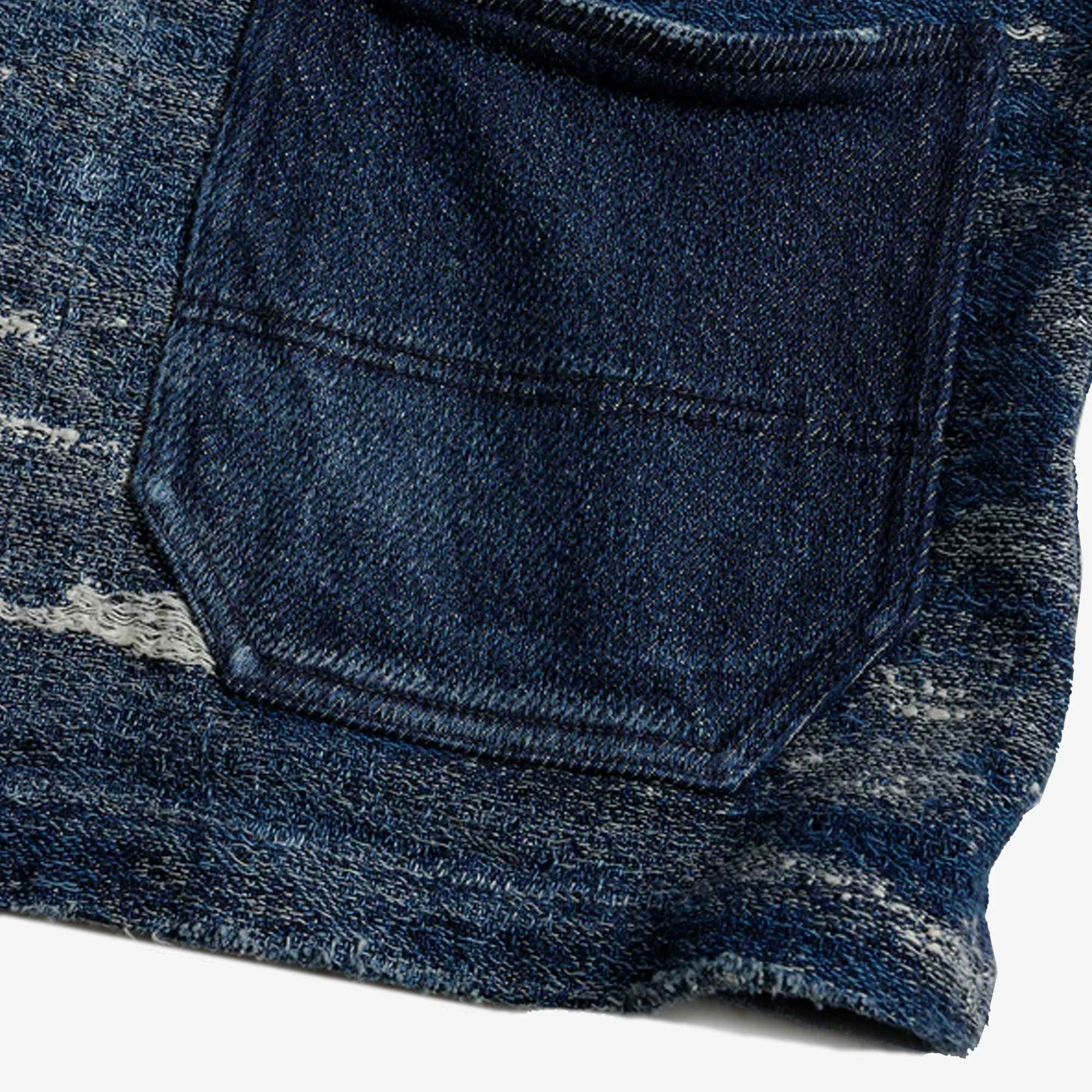 FDMTL | JACQUARD DENIM COVERALL 5YR WASH { INDIGO - Image 4