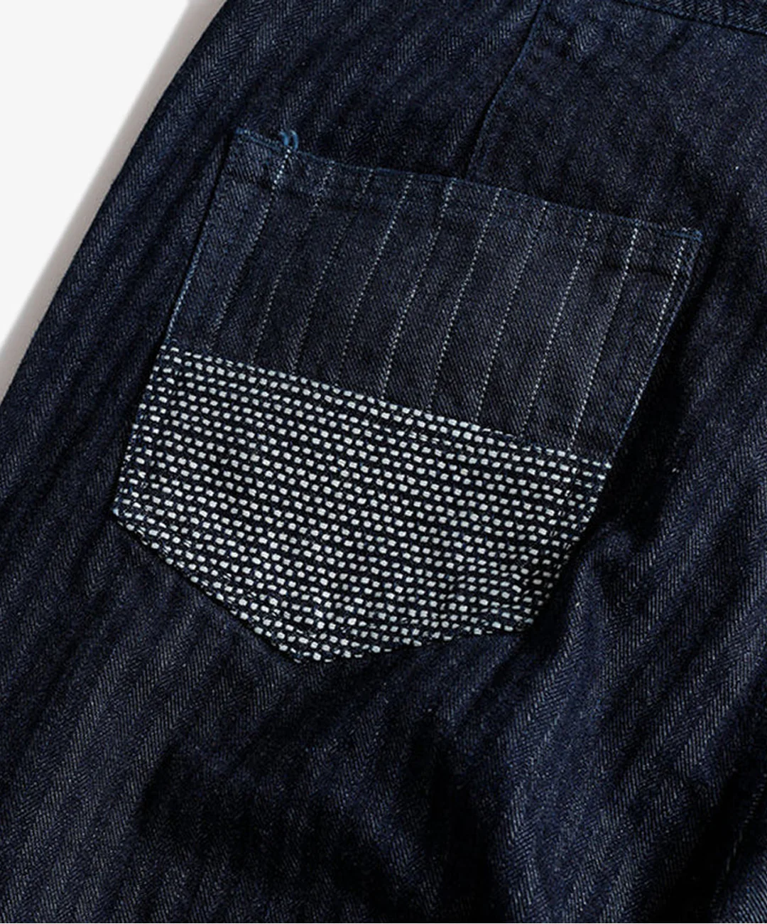 FDMTL | PATCHWORK PANTS RINSE { INDIGO - Image 5