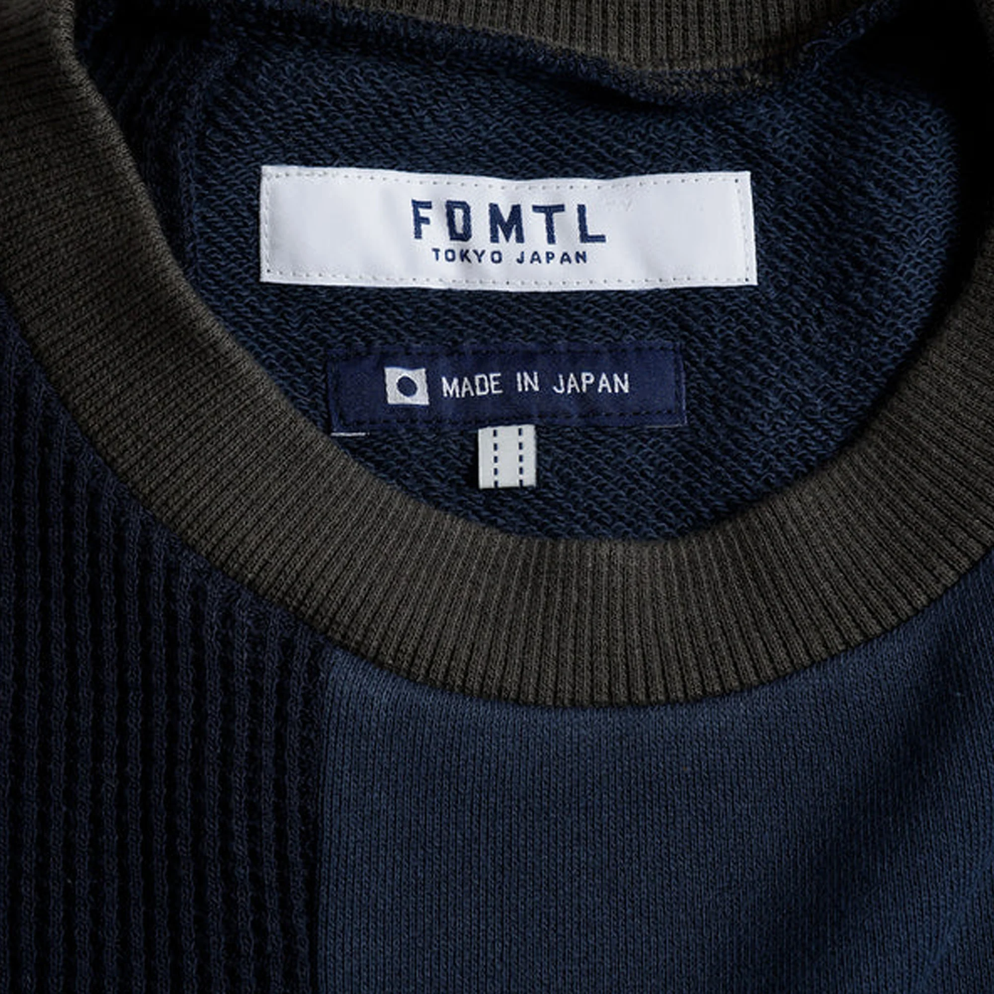 FDMTL | PATCHWORK SWEATSHIRT { NAVY - Image 3