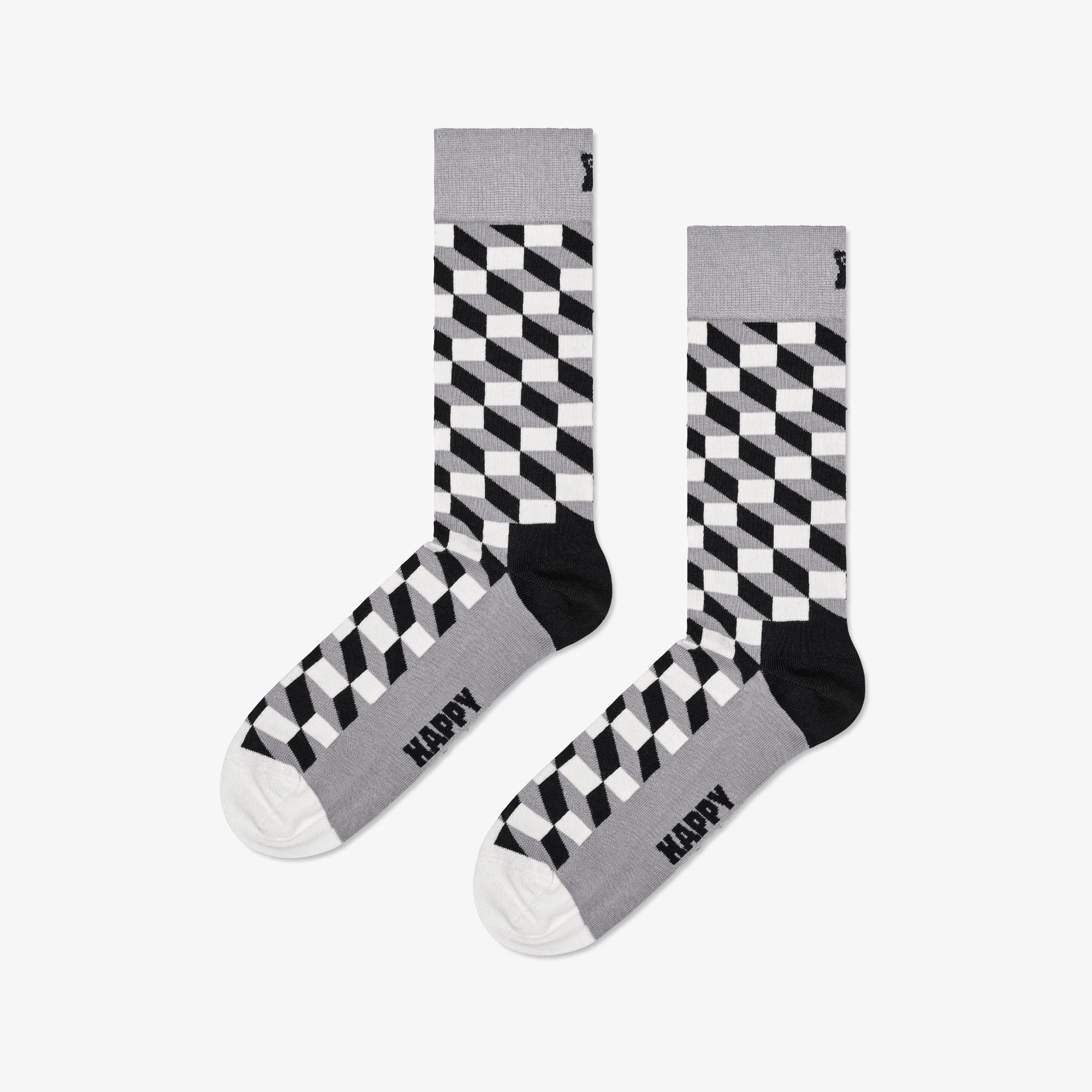 Happy Socks | FILLED OPTIC SOCK { GREY - Image 2