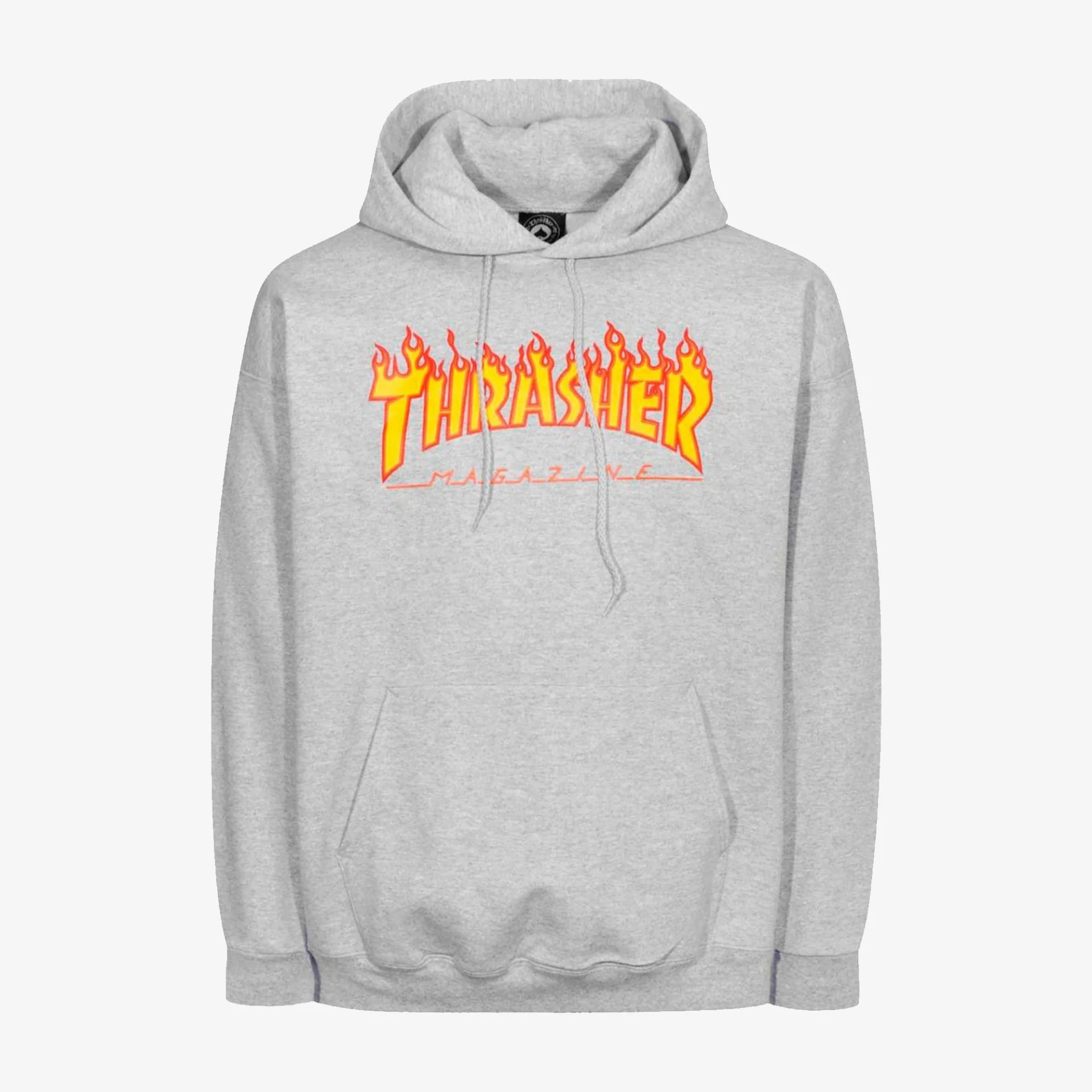 Thrasher | FLAME HOODIE { GREY - Image 4