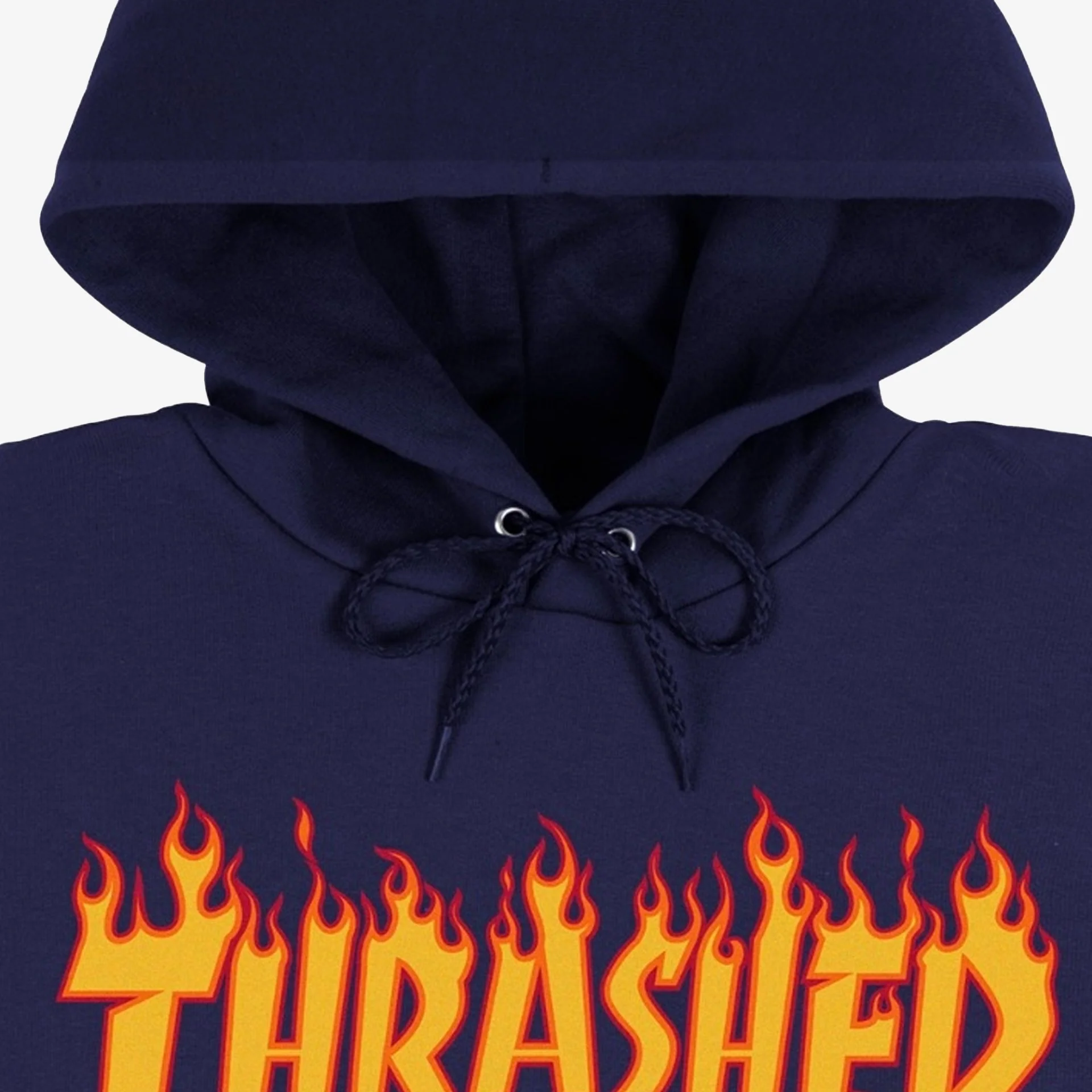 Thrasher | FLAME HOODIE { NAVY - Image 2
