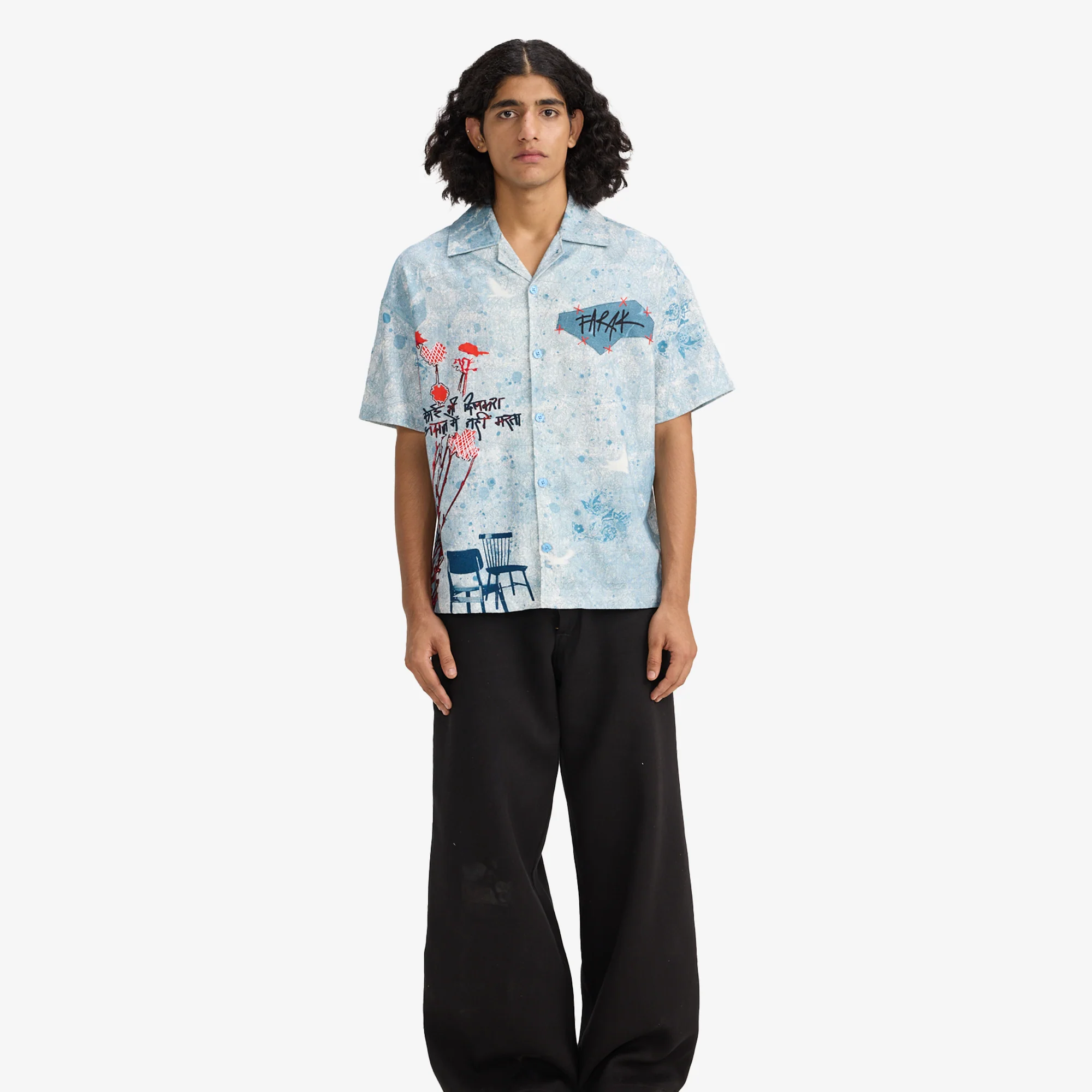 F A R A K | FLEETING MEMORIES SHIRT { BLUE/BLUE - Image 9