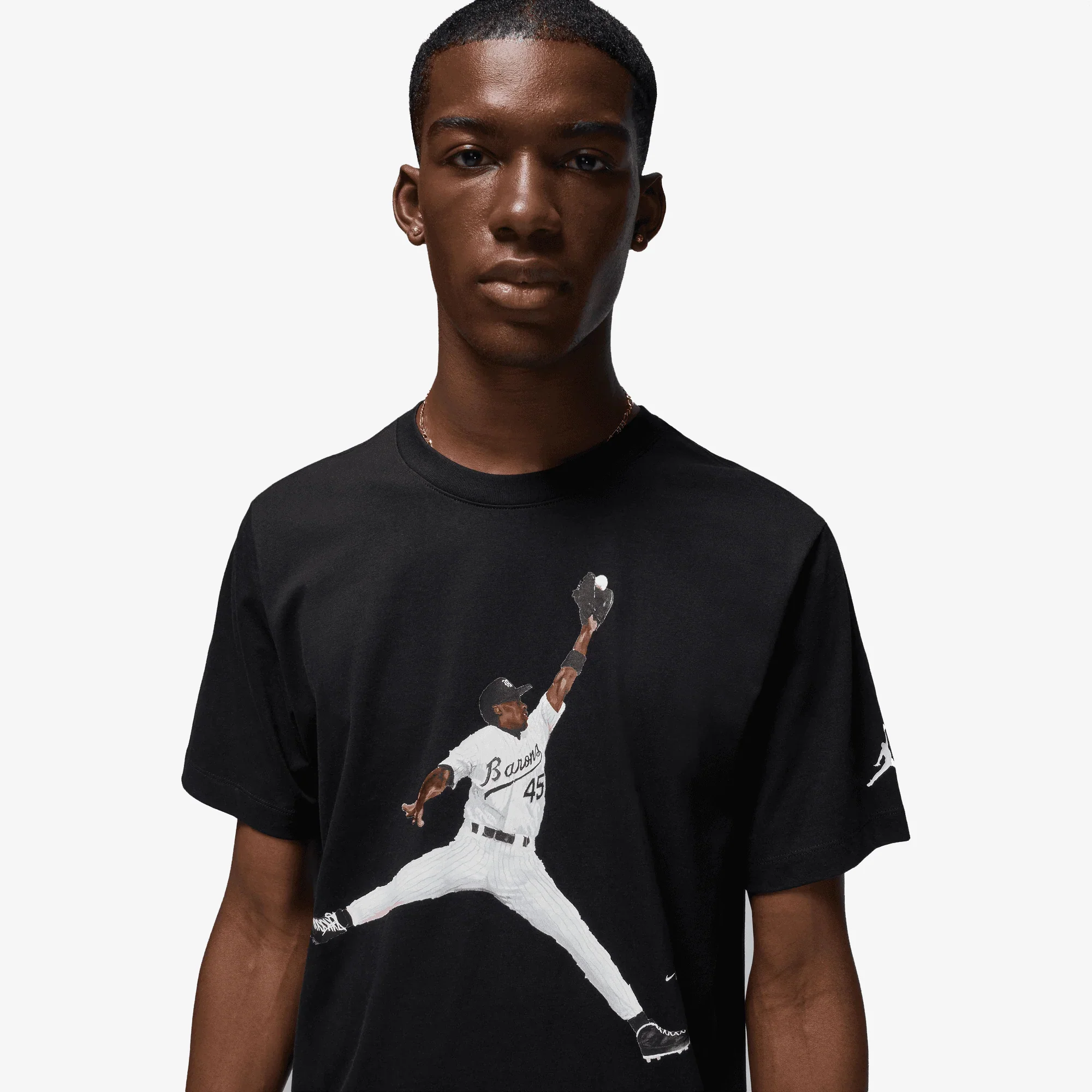Jordan | FLIGHT MVP T-SHIRT  { BLACK/WHITE/WHITE - Image 3