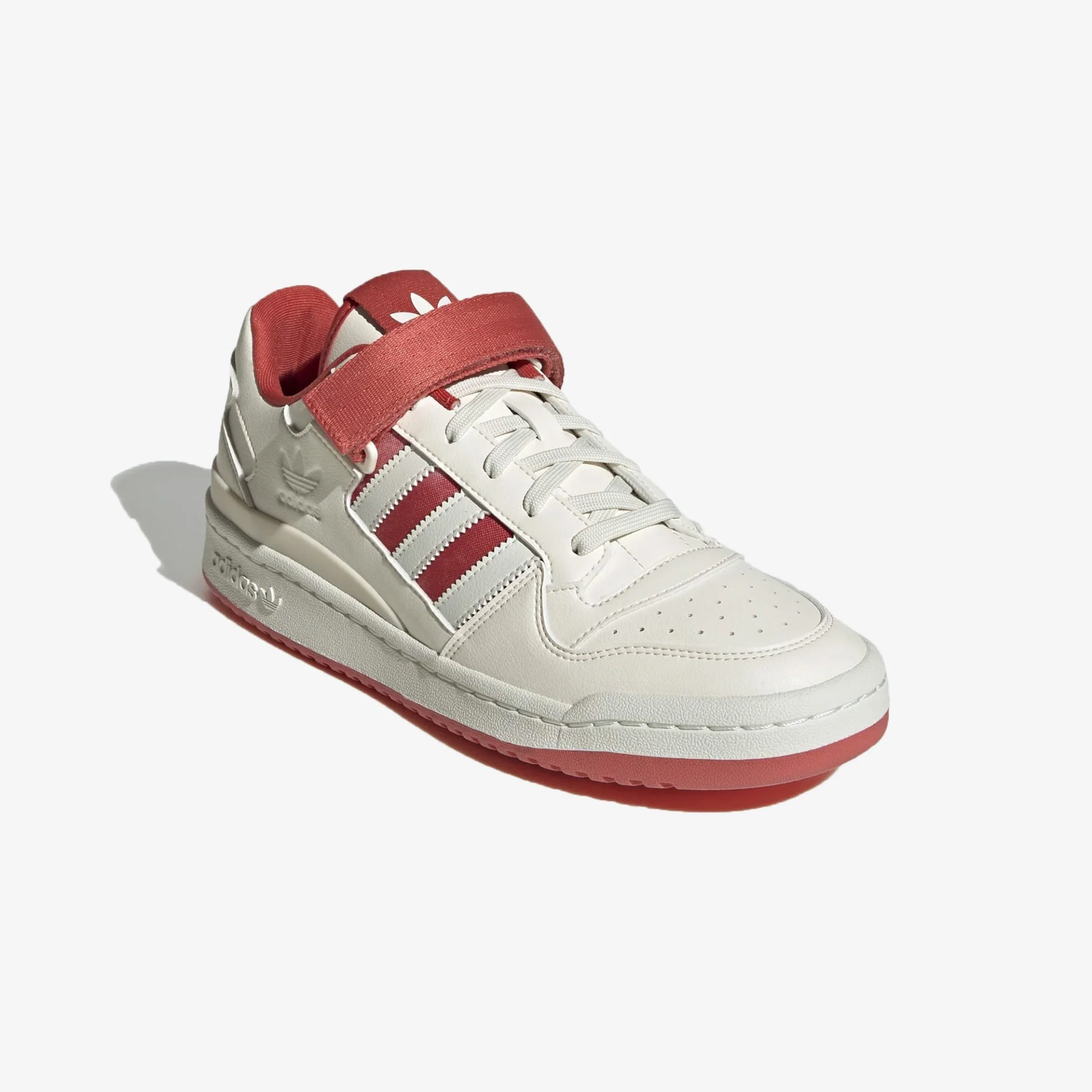 Adidas Originals | FORUM LOW  { CHALK WHITE / CREW RED - Image 2