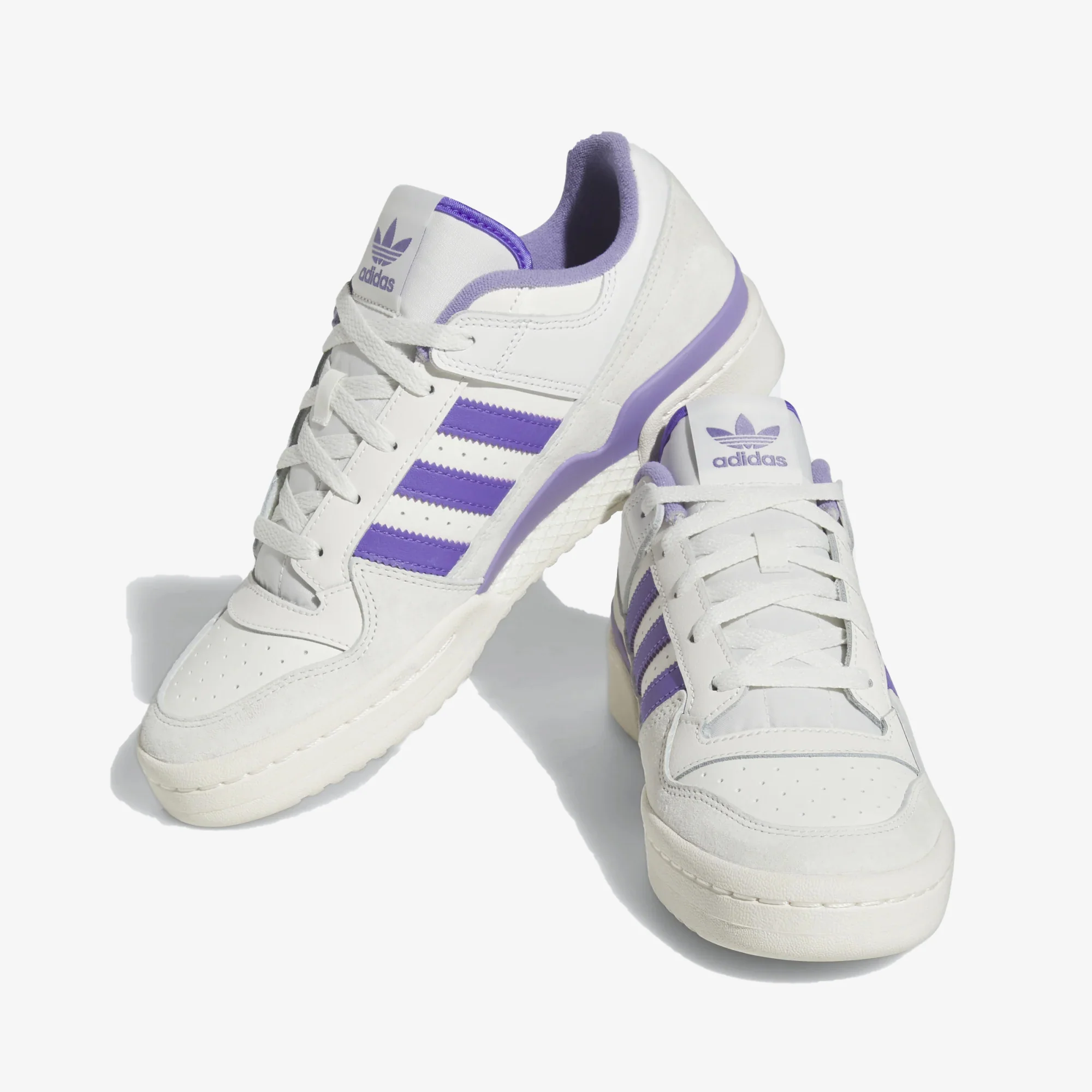 Adidas Originals | FORUM LOW CL { CORE WHITE/PURPLE RUSH - Image 2