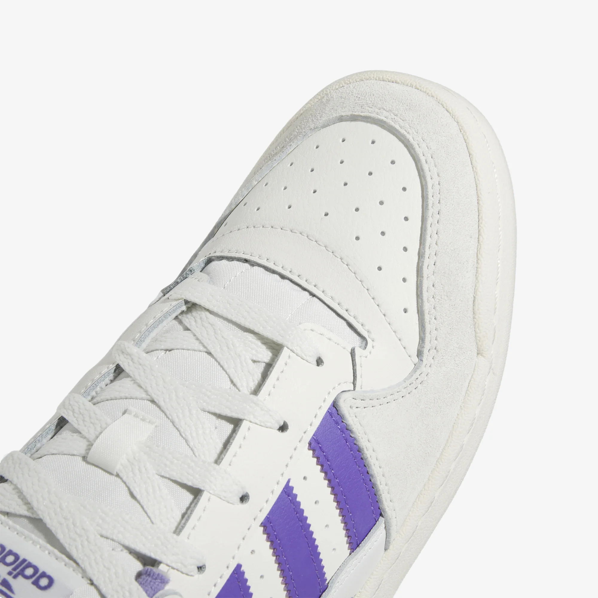 Adidas Originals | FORUM LOW CL { CORE WHITE/PURPLE RUSH - Image 4