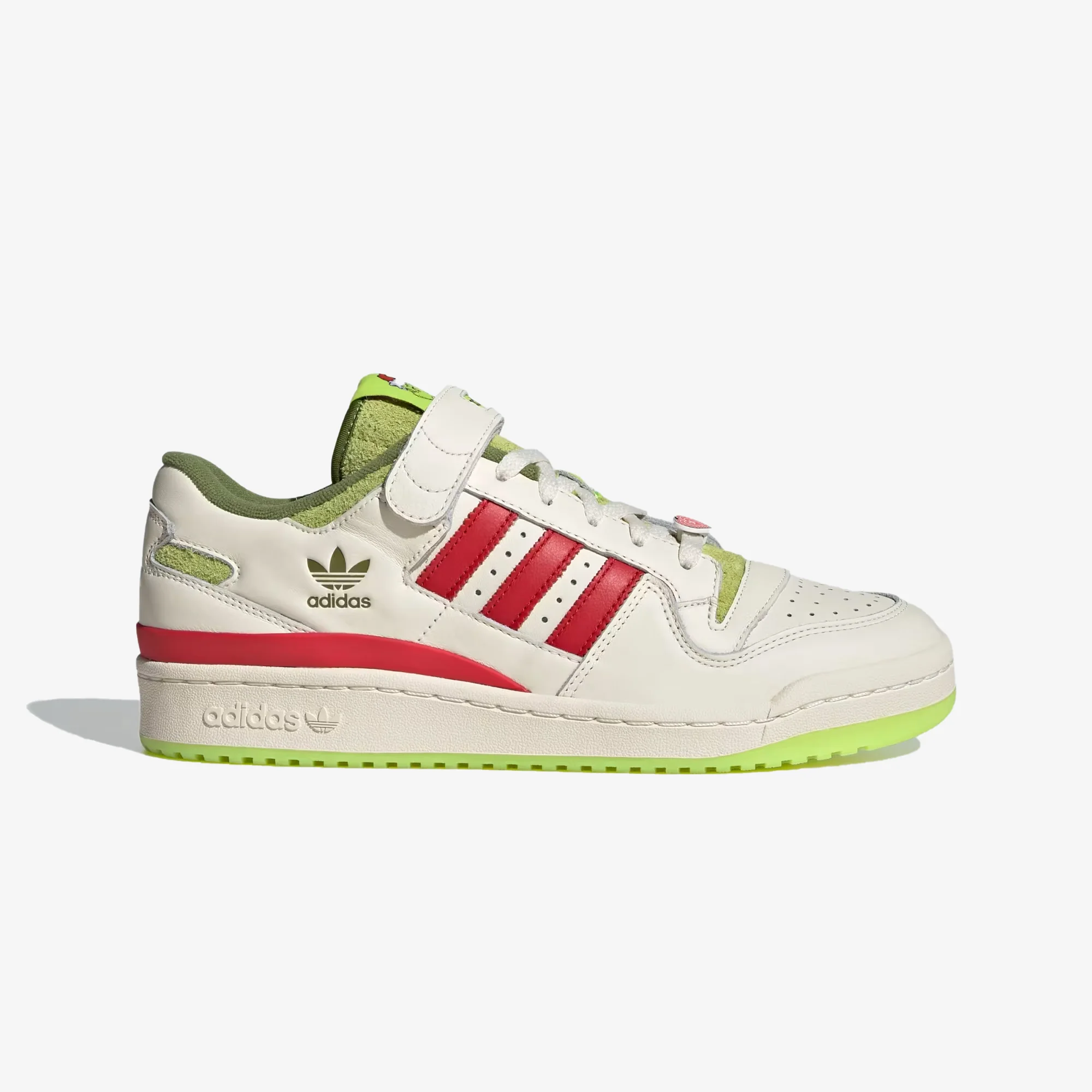 Adidas Originals | FORUM LOW X THE GRINCH { CREAM WHITE/COLLEGIATE RED/SOLAR SLIME