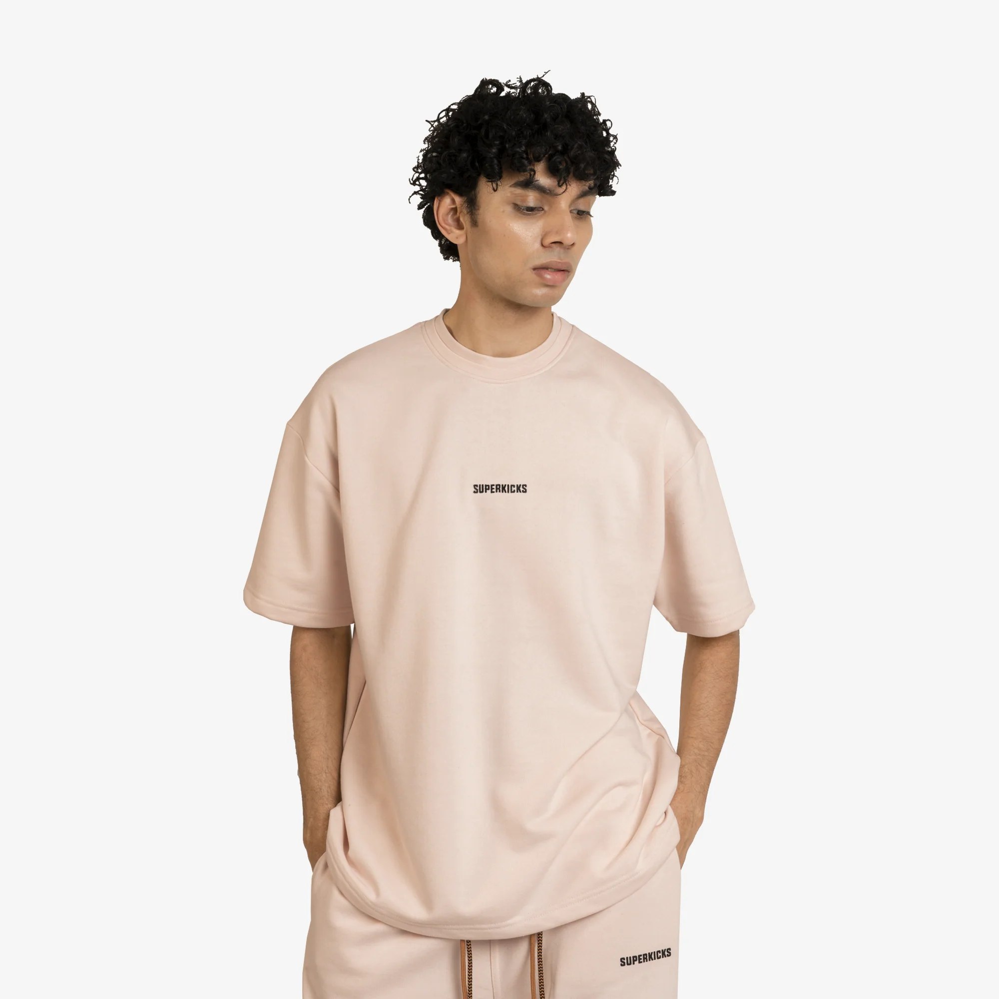 Superkicks | FRENCH TERRY T-SHIRT { PEACH