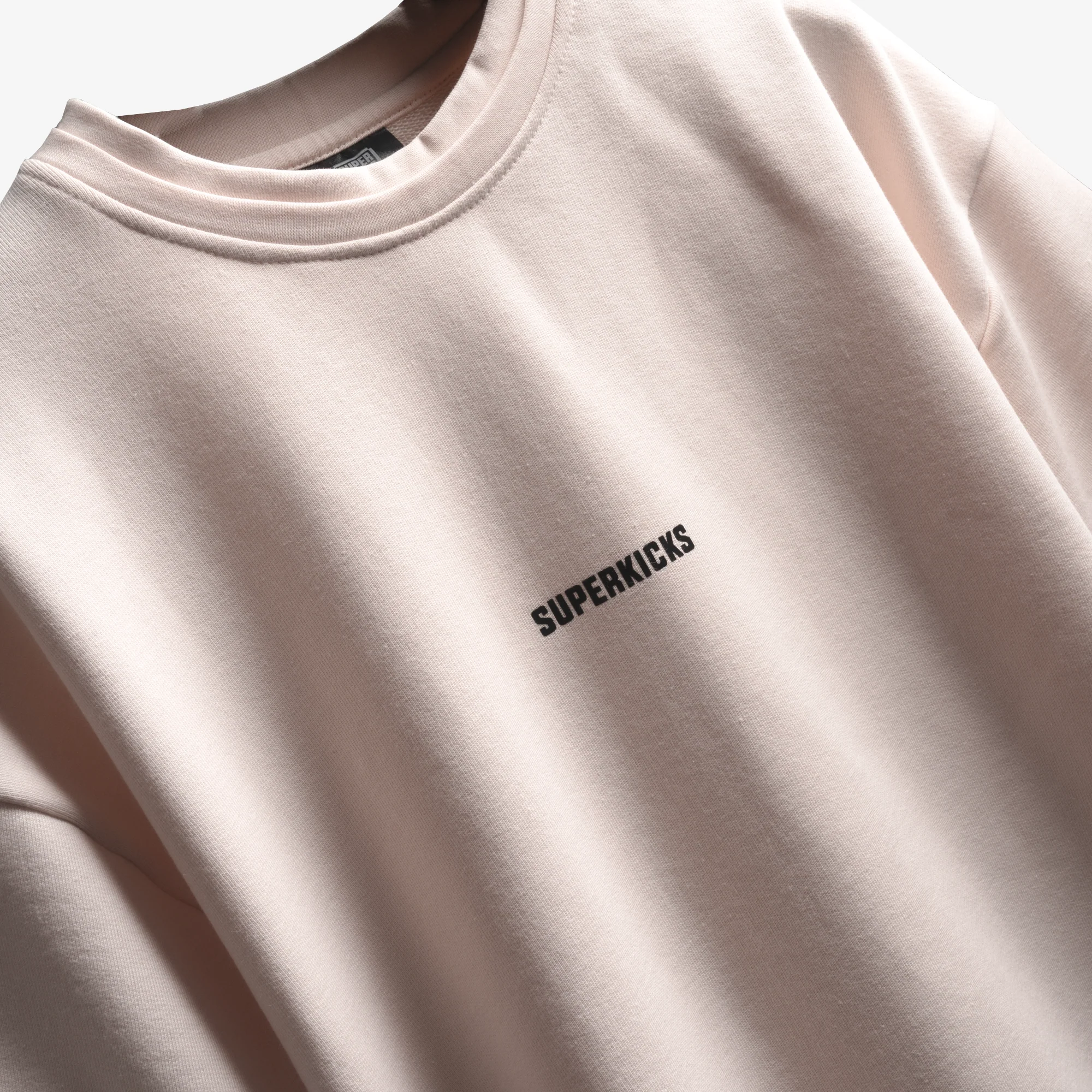 Superkicks | FRENCH TERRY T-SHIRT { PEACH - Image 3