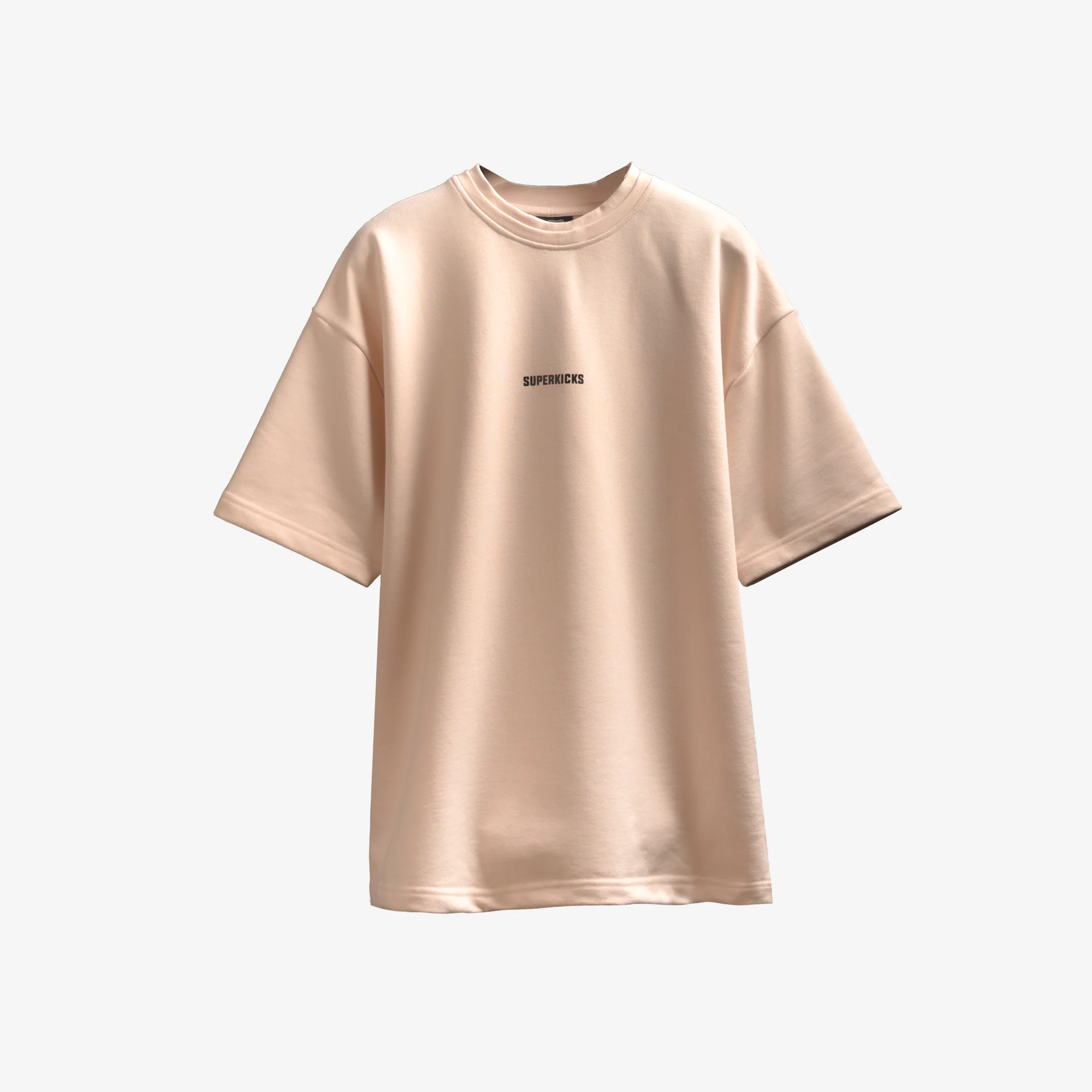 Superkicks | FRENCH TERRY T-SHIRT { PEACH - Image 4