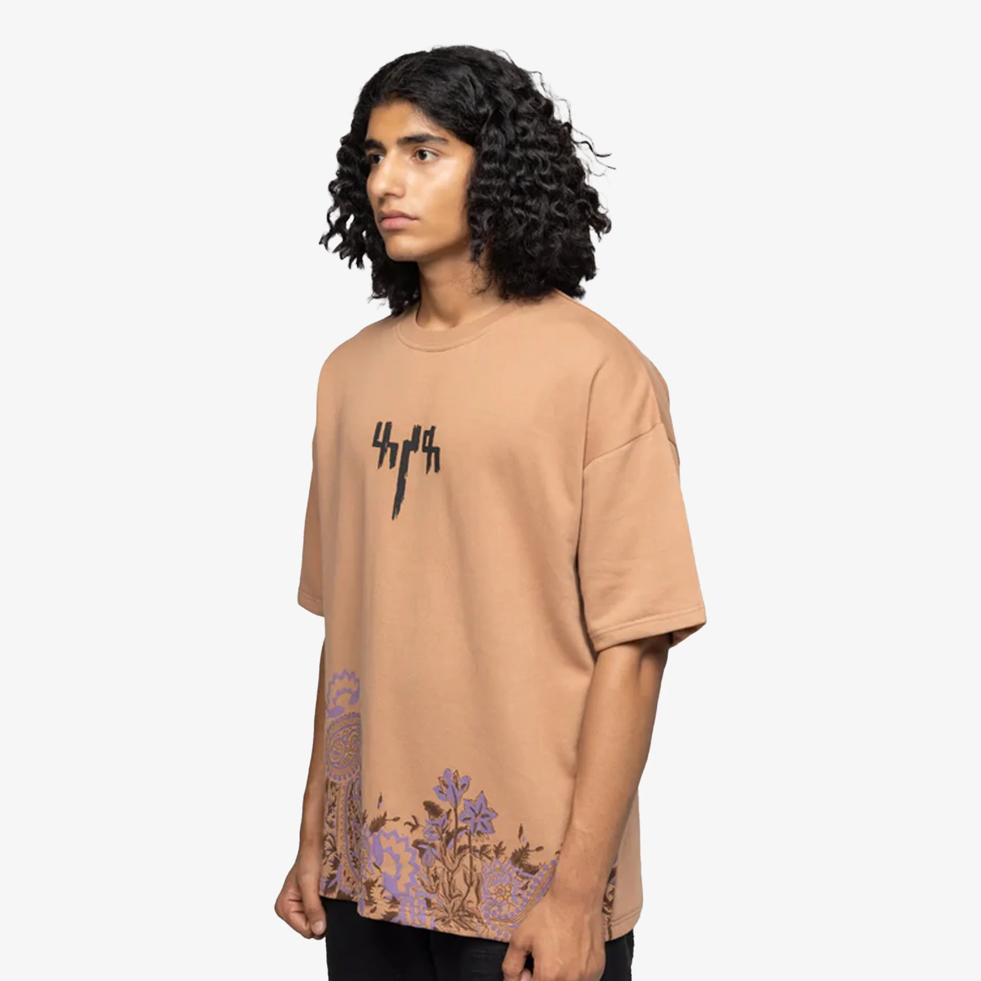 F A R A K | GARDEN OF EDEN 2.0 T-SHIRT { BEIGE/BEIGE - Image 2