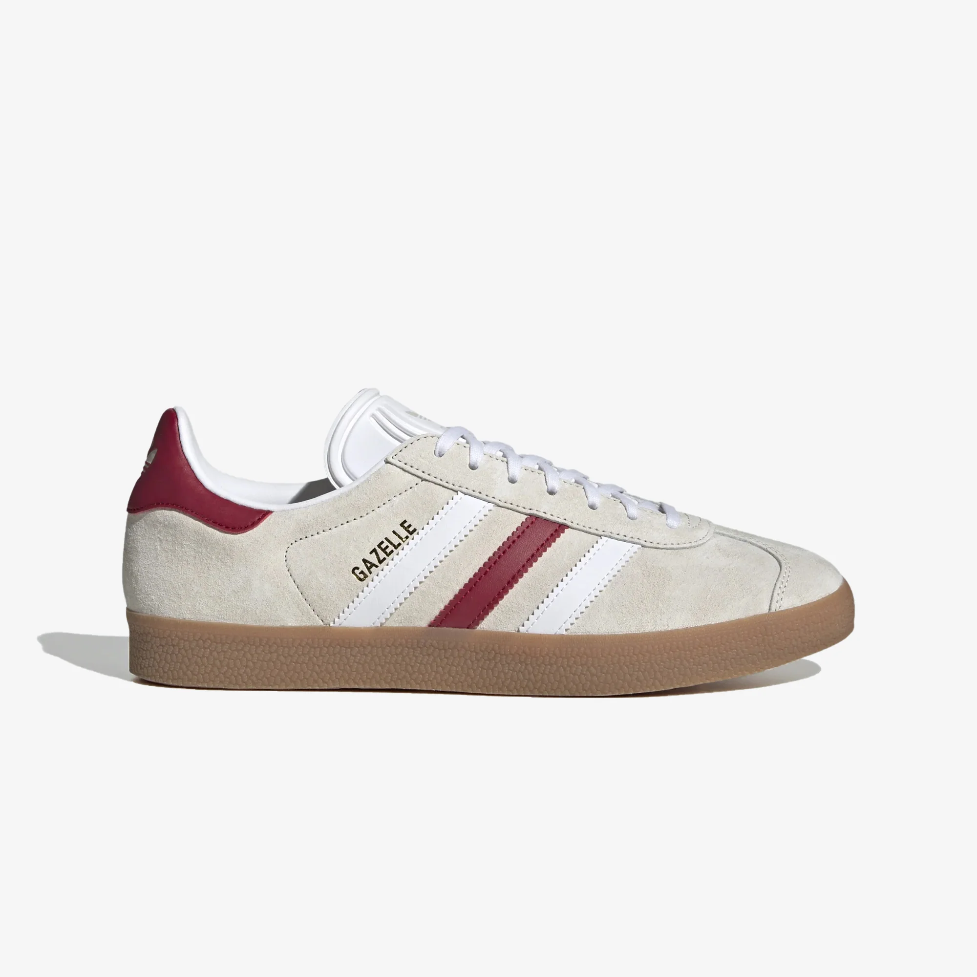 Adidas Originals | GAZELLE { ALUMINIUM/WHITE/BURGUNDY