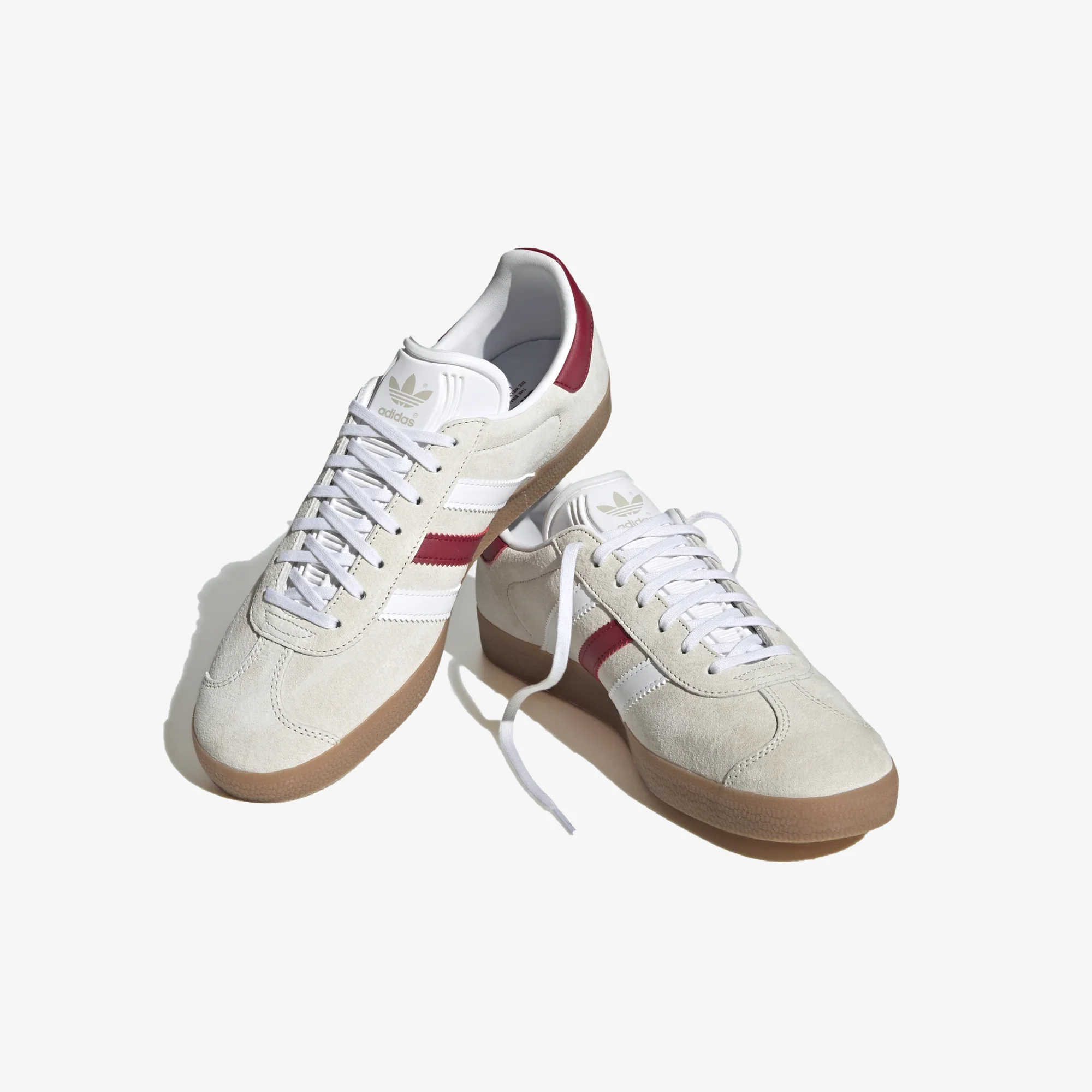 Adidas Originals | GAZELLE { ALUMINIUM/WHITE/BURGUNDY - Image 2
