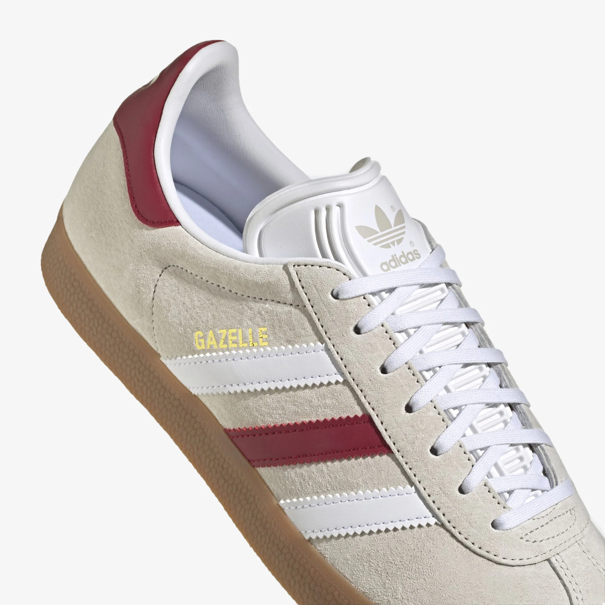 Adidas Originals | GAZELLE { ALUMINIUM/WHITE/BURGUNDY - Image 4