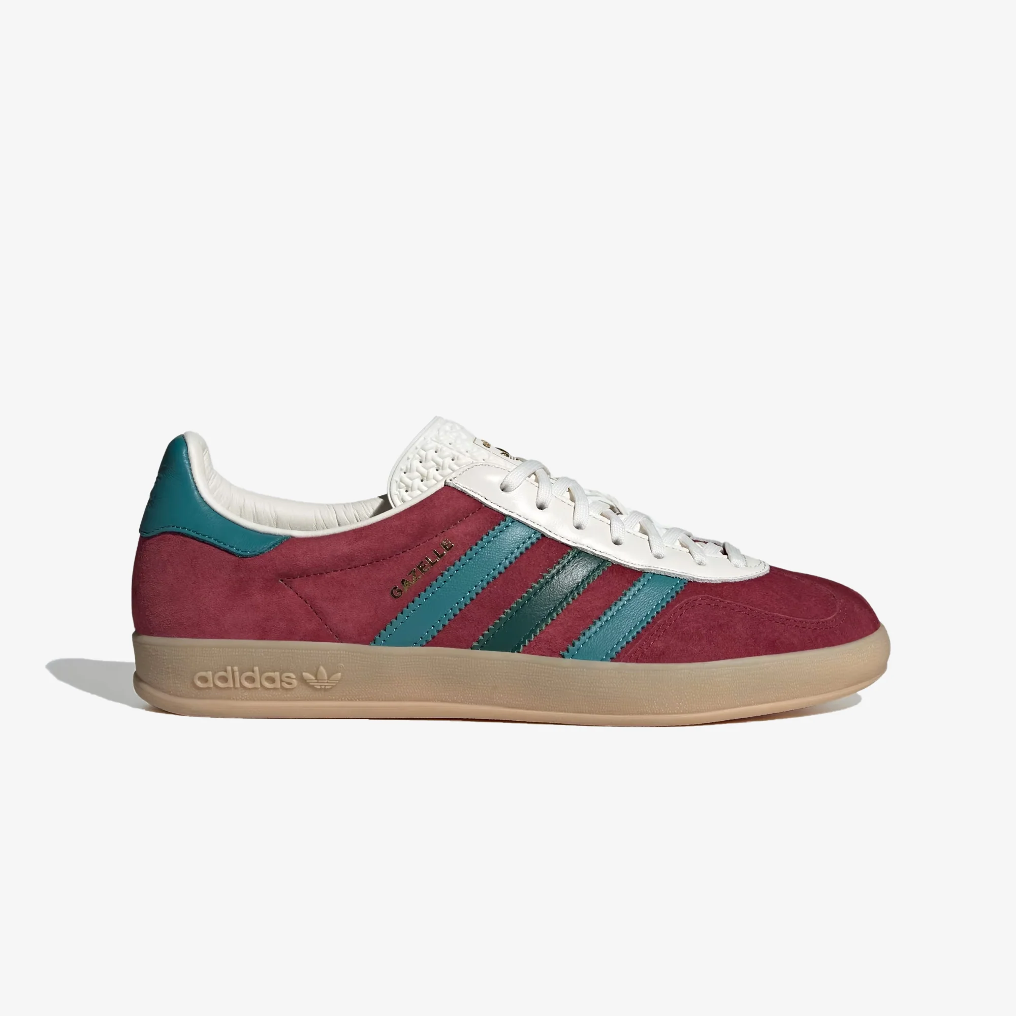 Adidas Originals | GAZELLE INDOOR { BURGUNDY/GREEN
