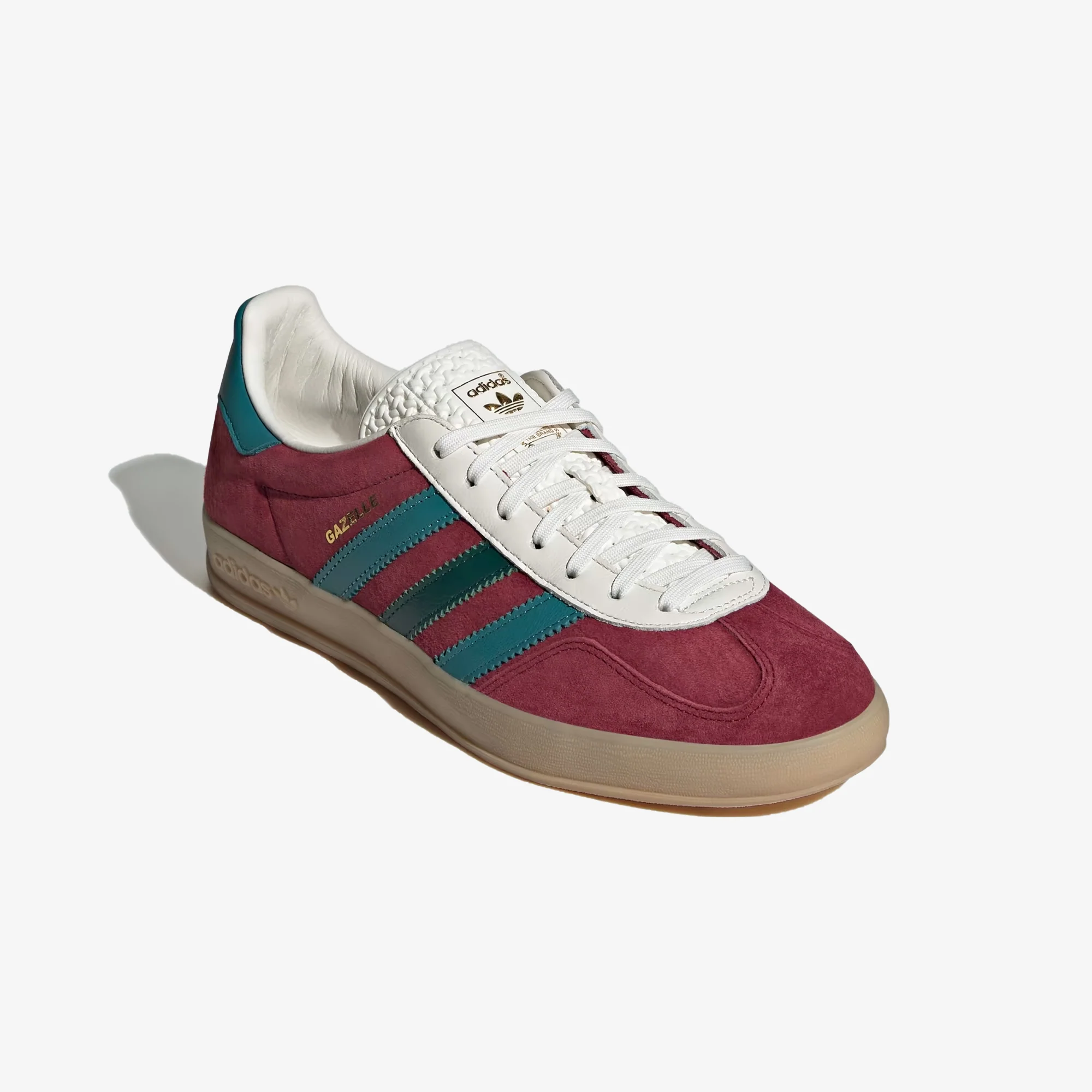 Adidas Originals | GAZELLE INDOOR { BURGUNDY/GREEN - Image 2