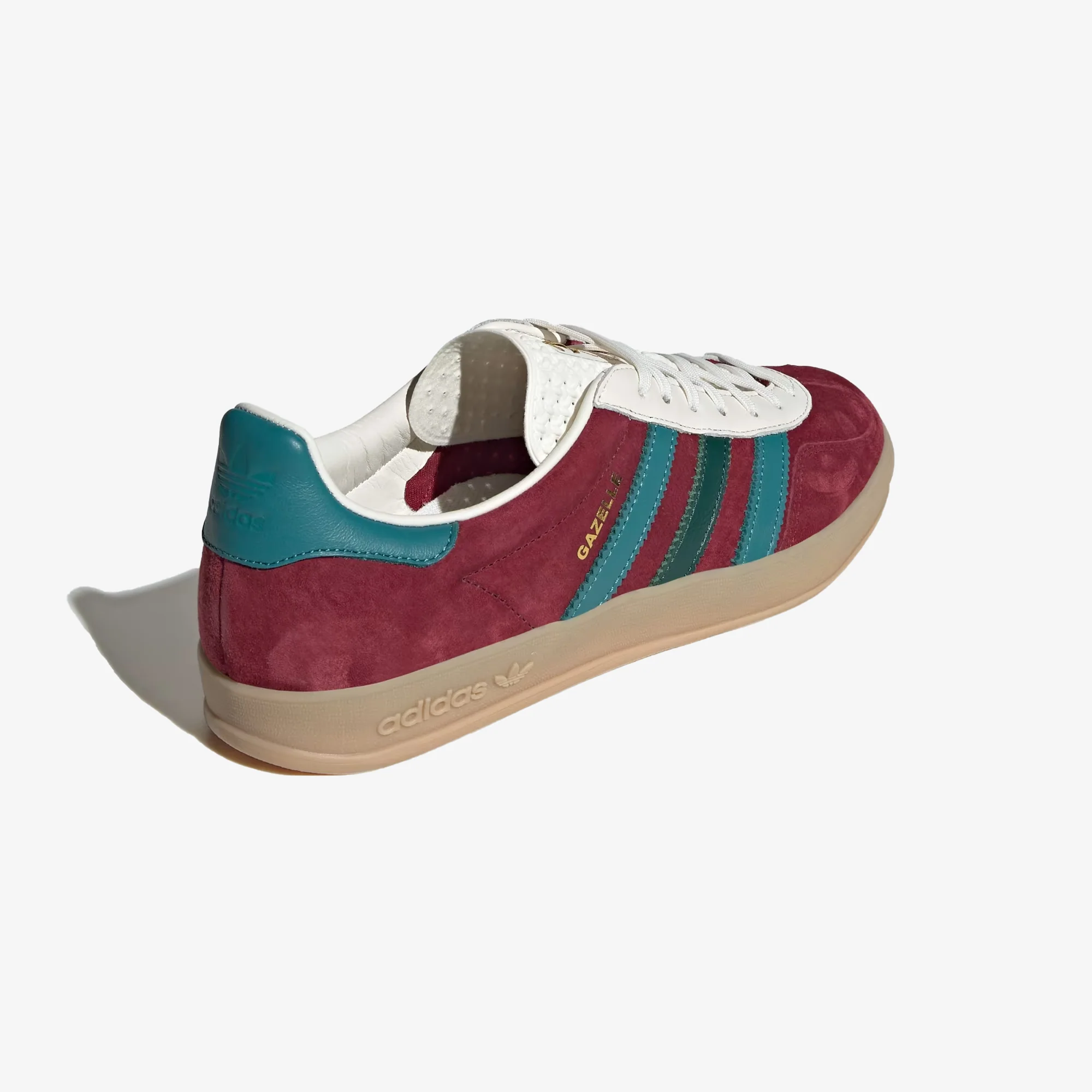 Adidas Originals | GAZELLE INDOOR { BURGUNDY/GREEN - Image 3