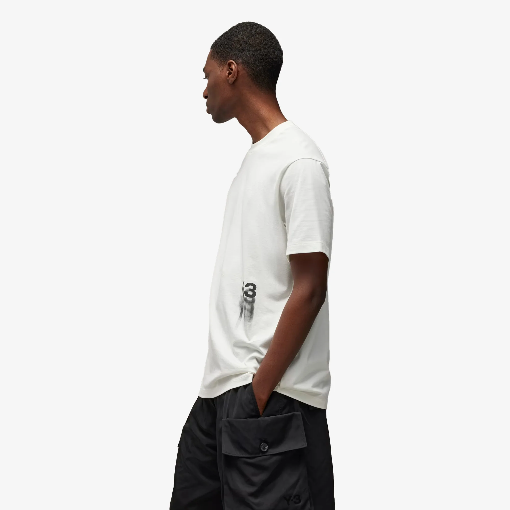 Y-3 | GRAPHIC SHORT SLEEVE TEE { OWHITE - Image 7
