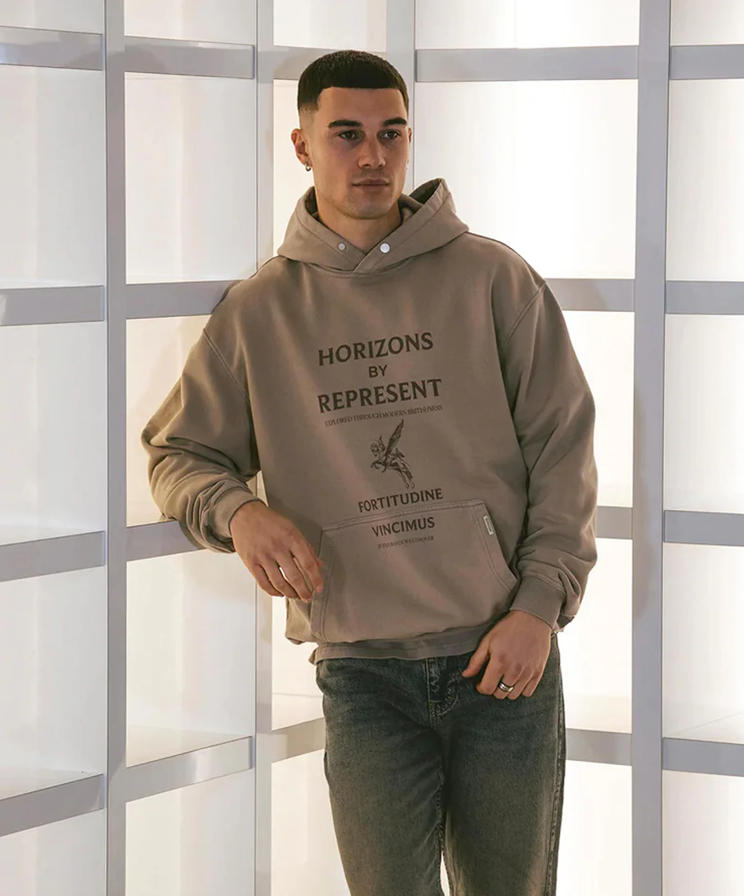 Represent | HORIZONS HOODIE  { TAUPE - Image 2