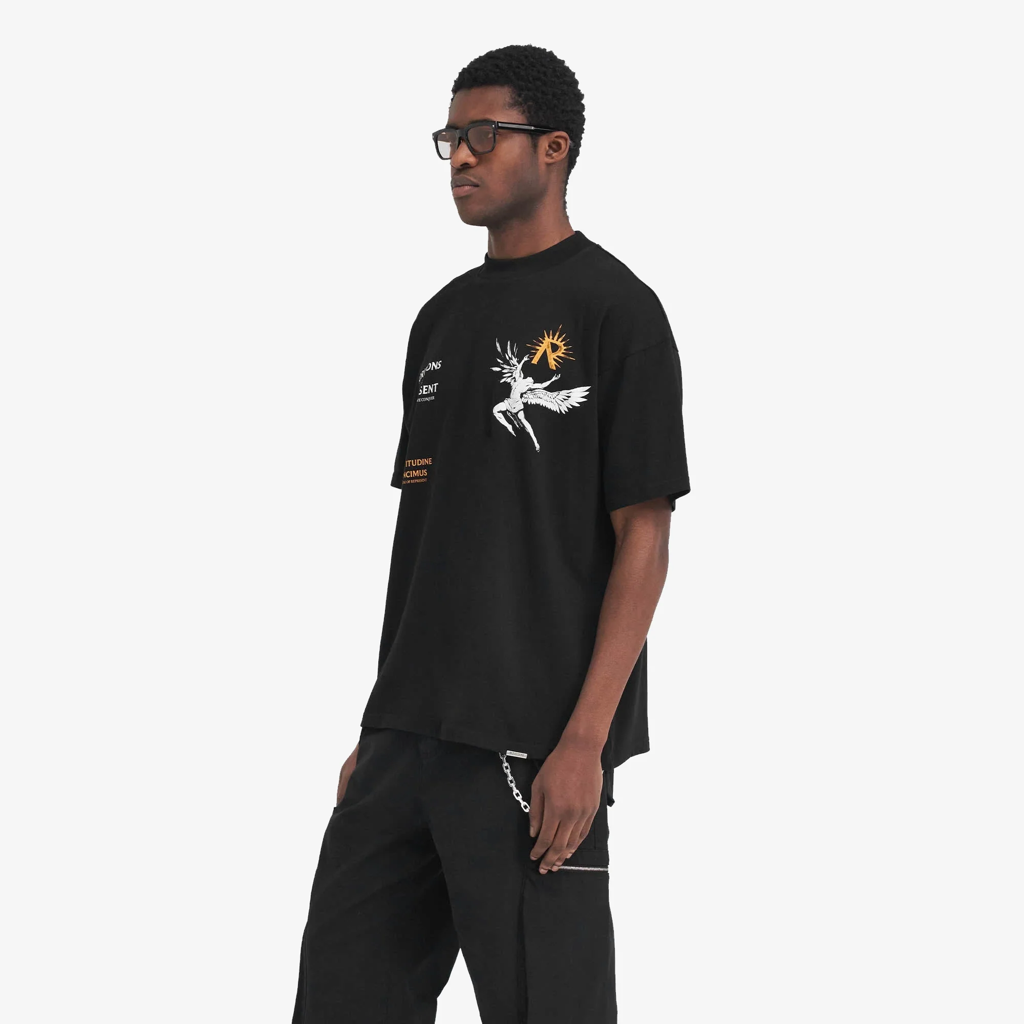 Represent | ICARUS T-SHIRT { JET BLACK - Image 3