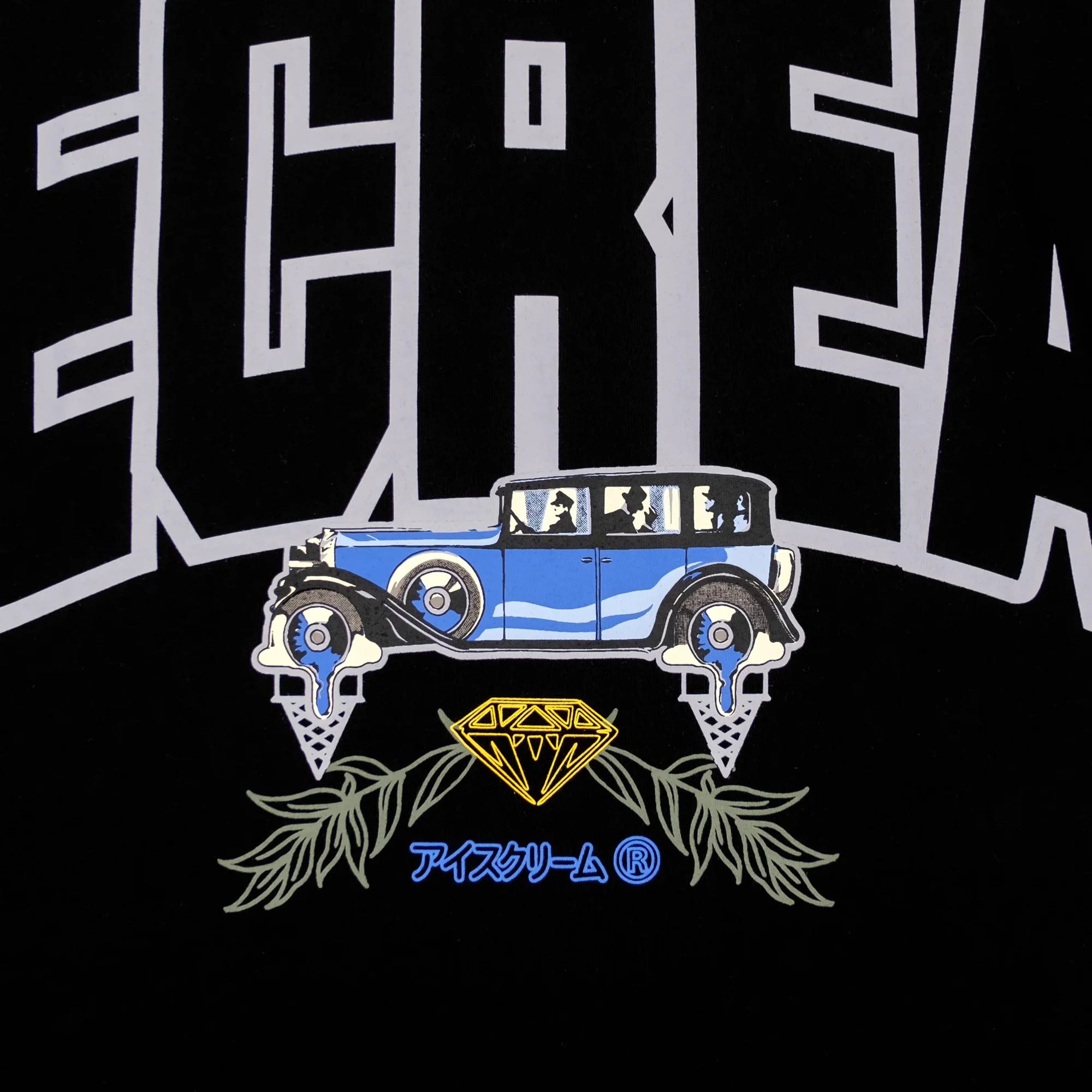 Icecream | COLLEGIATE S/S TEE { BLACK - Image 3