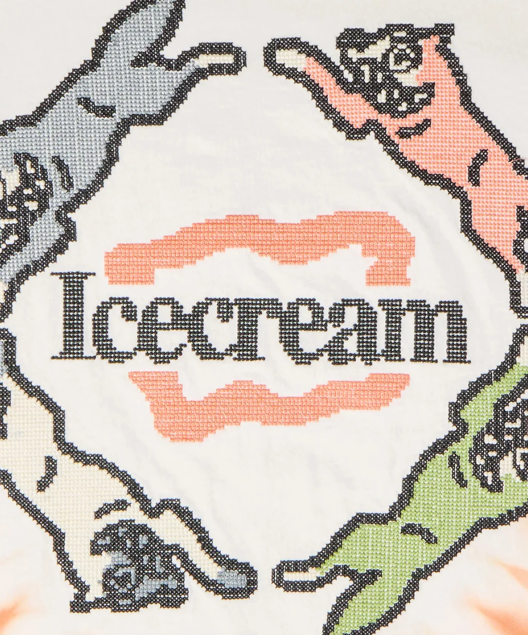 Icecream | TIE DYE S/S KNIT { ANTIQUE WHITE - Image 3
